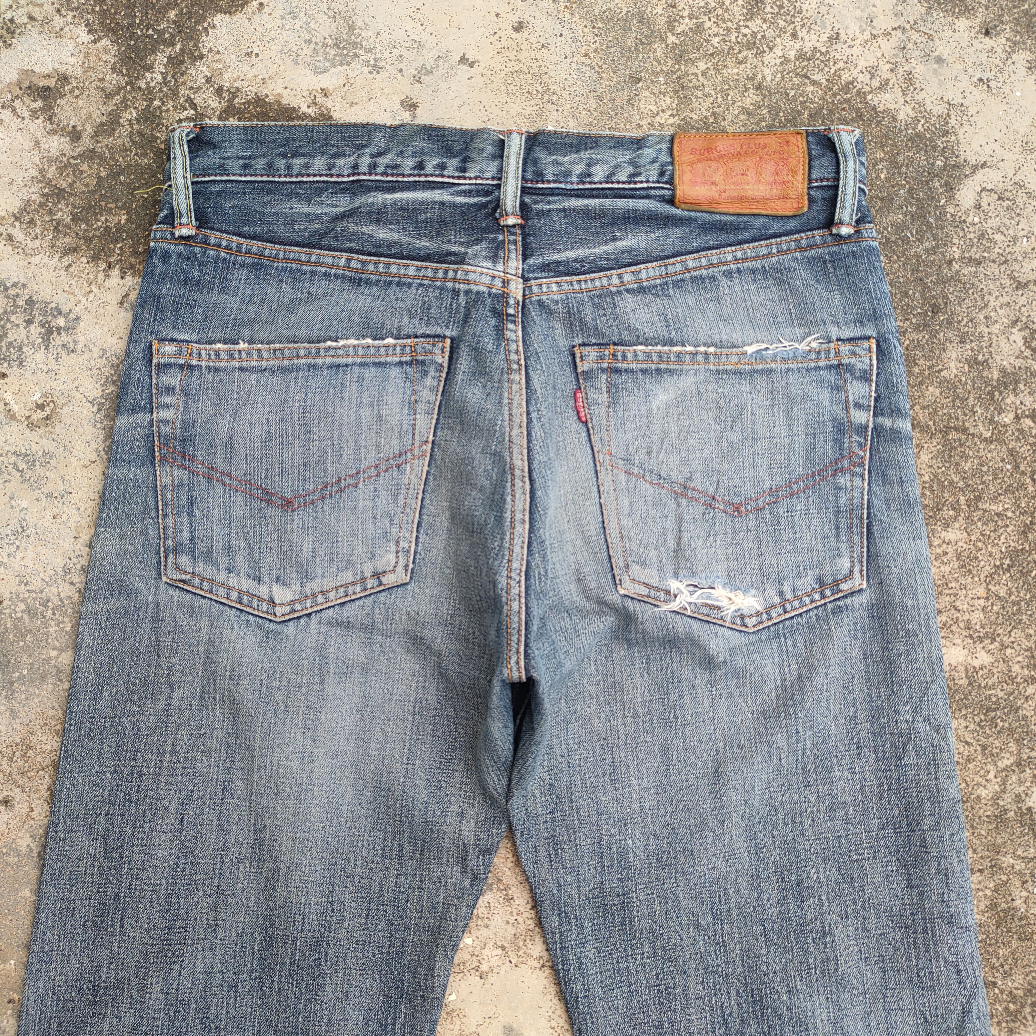 Burgus Plus W33 Vintage Burgus plus ripped faded jeans denim pants Size US 33 - 10 Thumbnail