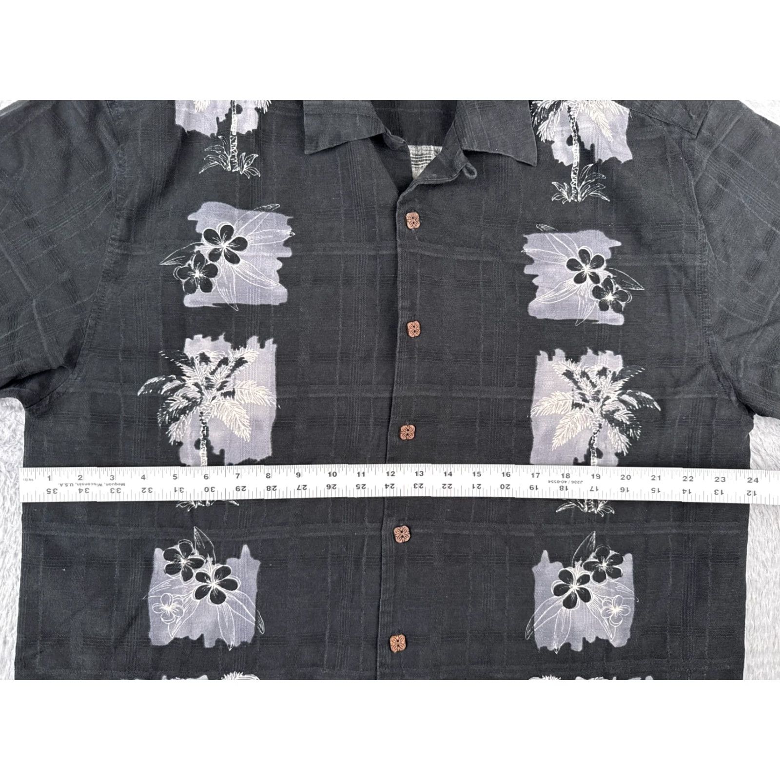 Vintage Jamaica Jaxx Black Floral Hawaiian Shirt Men XL Silk Button-Up Casual Size US XL / EU 56 / 4 - 7 Thumbnail