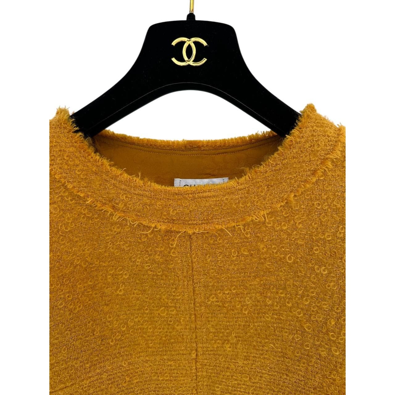 Chanel Chanel Mustard Tweed Long Sleeve Top - Sz. 38 Size S / US 4 / IT 40 - 3 Thumbnail