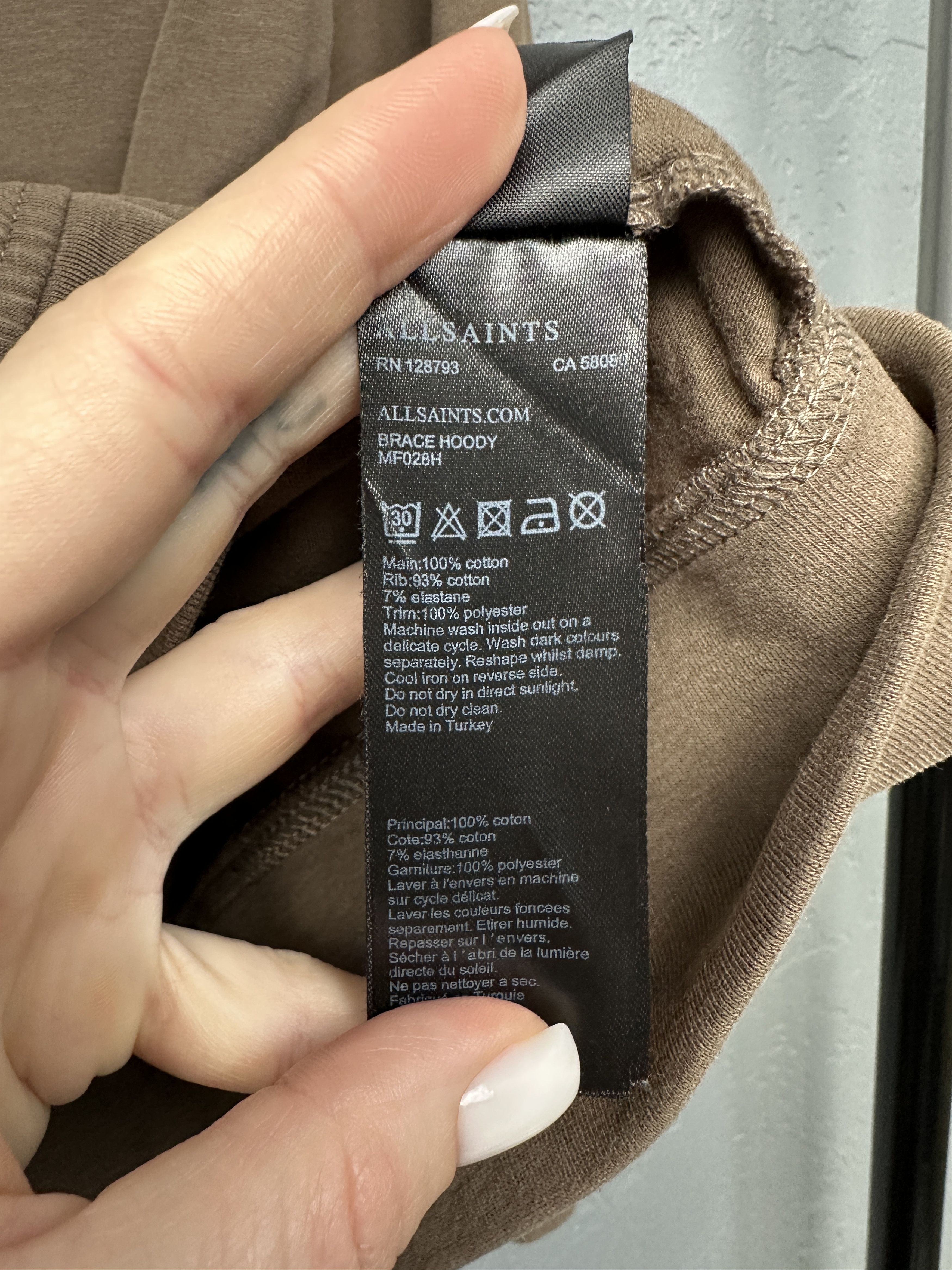 Allsaints Allsaints Vintage Mens Brace Zip Hoodie Size US M / EU 48-50 / 2 - 5 Thumbnail