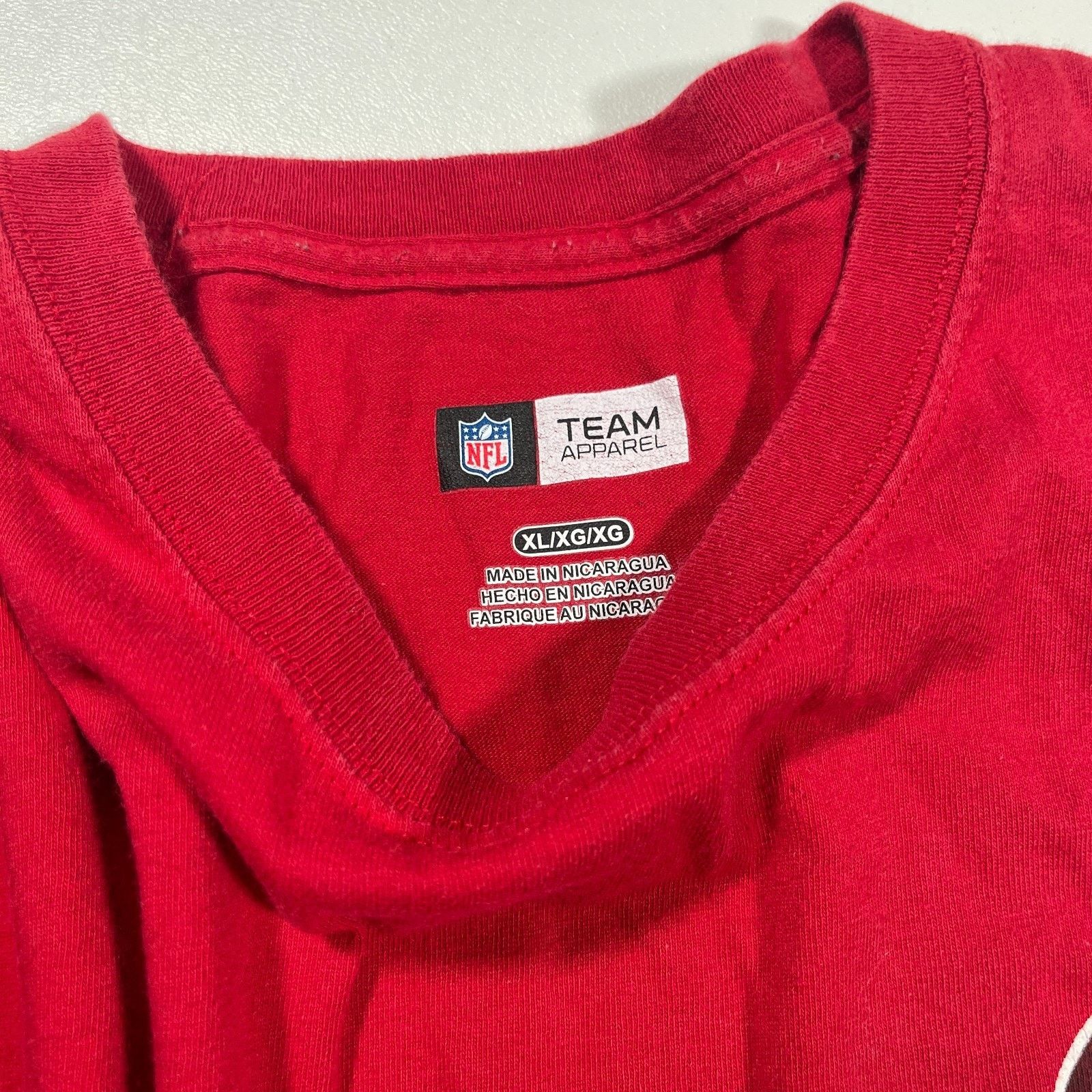 NFL NFL Team Apparel SF 49ers Sideways Banner Red Tee size XL Size US XL / EU 56 / 4 - 3 Thumbnail