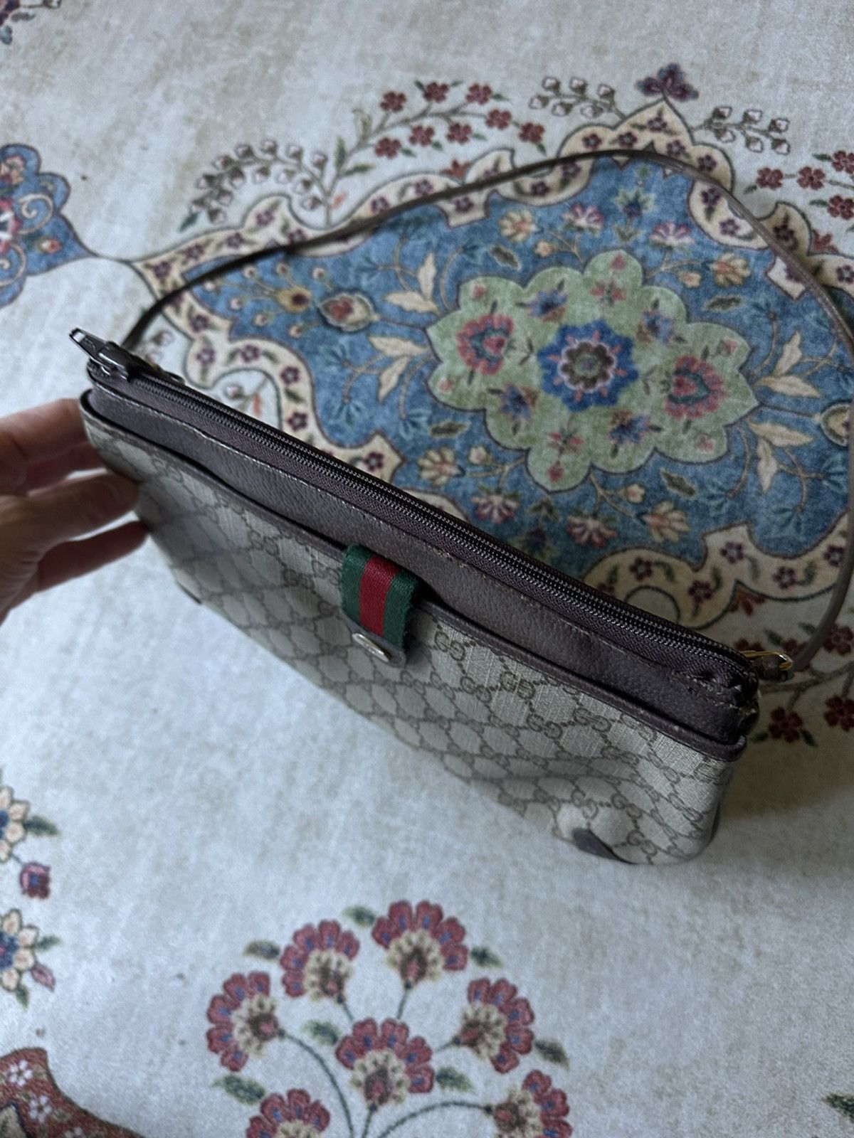 Gucci Vintage GUCCI GG Supreme Web Sherry Line Shoulder Bag Size ONE SIZE - 4 Thumbnail