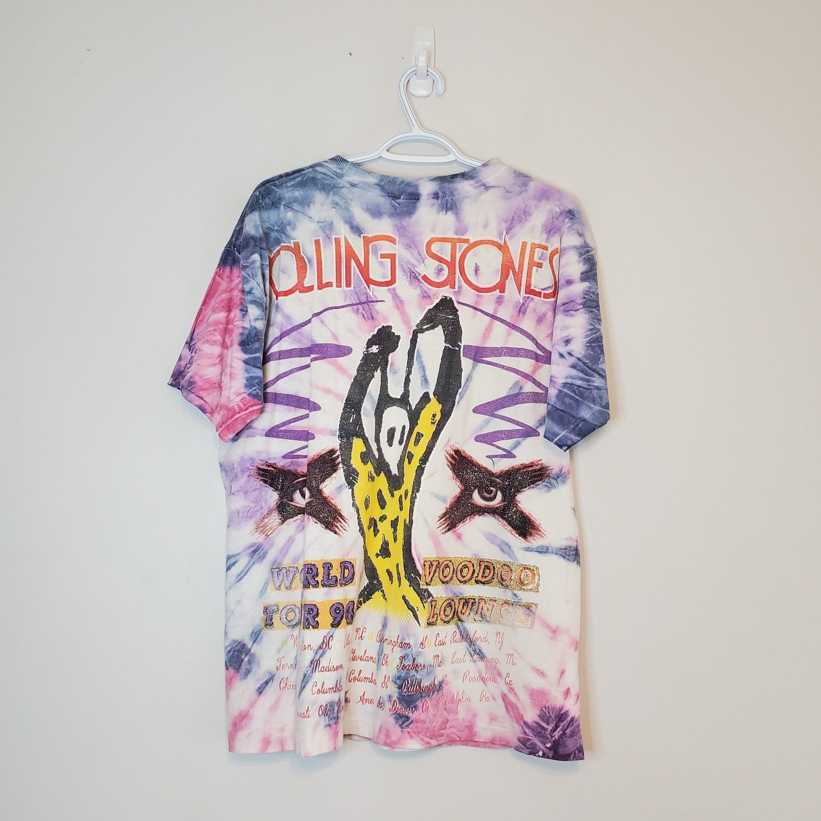Vintage Vintage 90s 1994 Rolling Stones Voodoo Lounge Shirt Size XL Size US XL / EU 56 / 4 - 2 Thumbnail