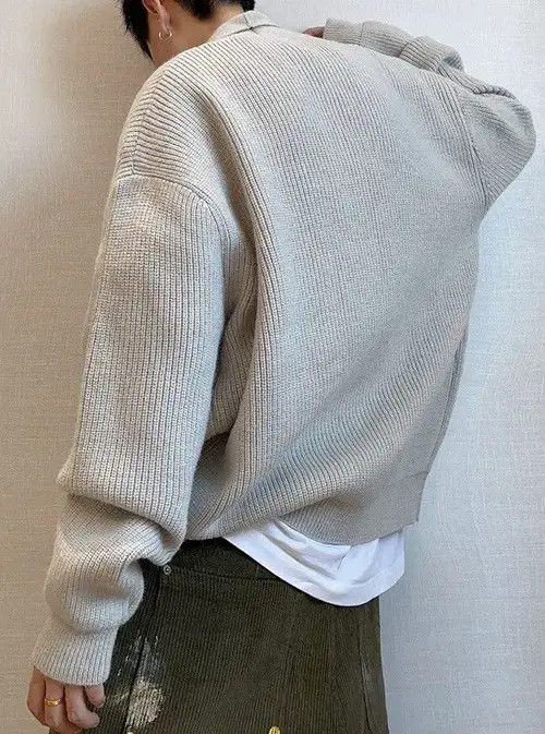 VIBE Cleanfit retro fashion shawl wrap knit cardigan knitwear Size US M / EU 48-50 / 2 - 6 Thumbnail