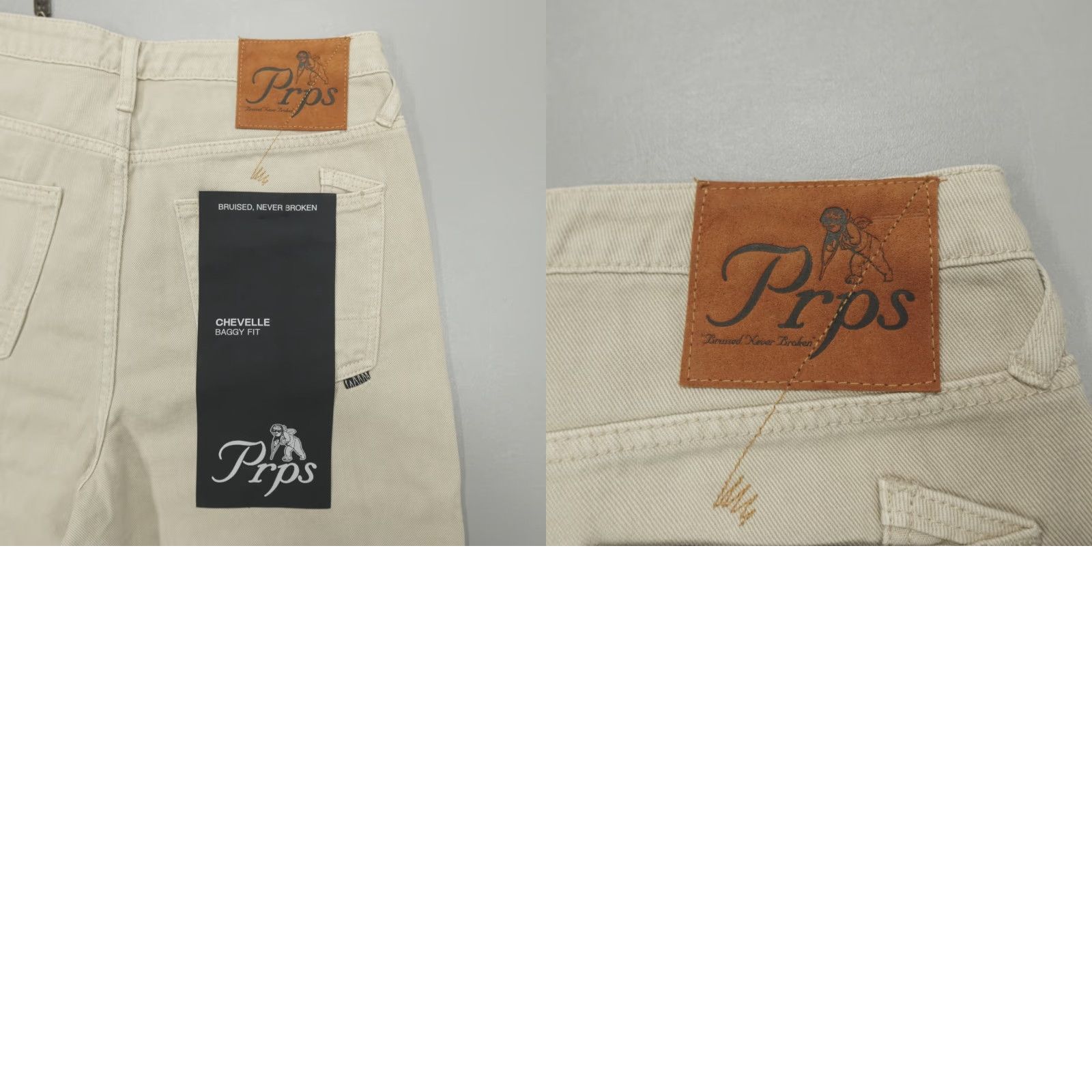 Prps PRPS Chevelle Baggy Fit Jeans Pants Men’s Size 29 Stone Beige Denim 5-Pocket Regular Inseam 31" Men Shoes? Size US 29 - 9 Thumbnail