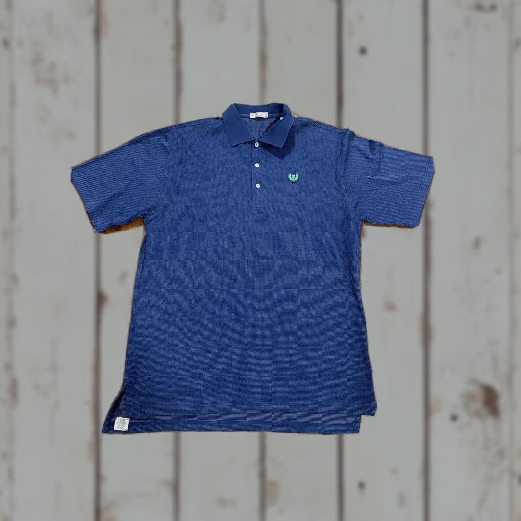 Peter Millar VINTAGE Peter Millar Summer Comfort Polo Button Shirt GARDEN CITY GOLF CLUB L Blue Striped Short Sleeve Embroidered Logo Mens Polo Shirt Size US L / EU 52-54 / 3 - 1 Thumbnail