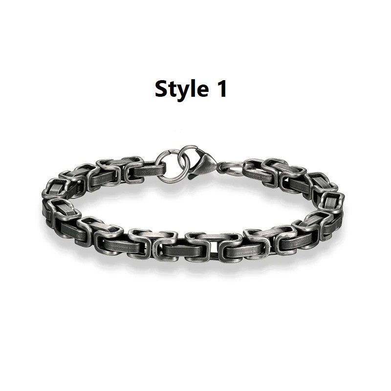 Other Curb Chain Link Bracelet Stainless Steel Punk Gift For Him Size ONE SIZE - 10 Thumbnail