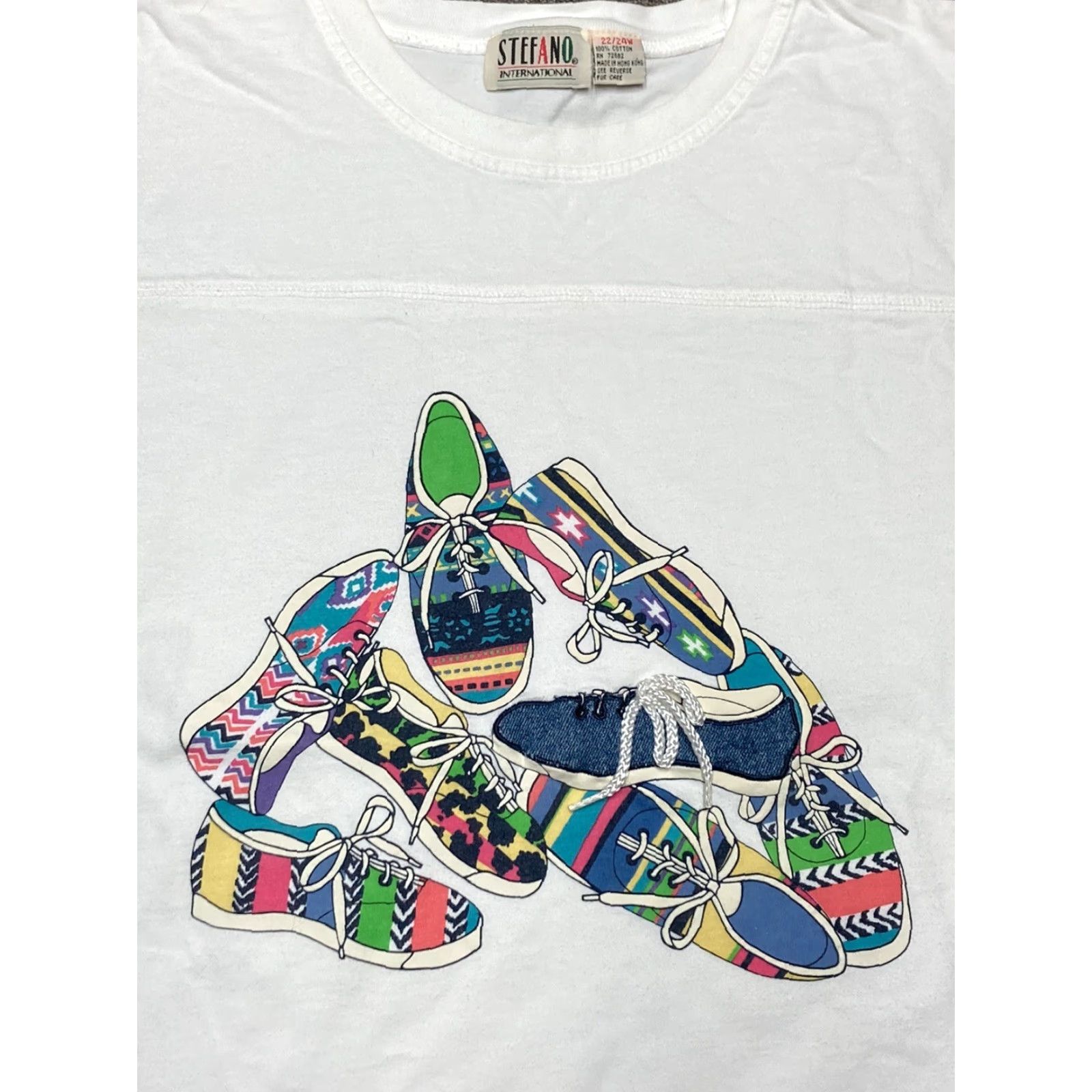 Vintage VINTAGE 90s graphic t shirt tennis shoes running denim steffano intl adult XL Size US XL / EU 56 / 4 - 3 Thumbnail