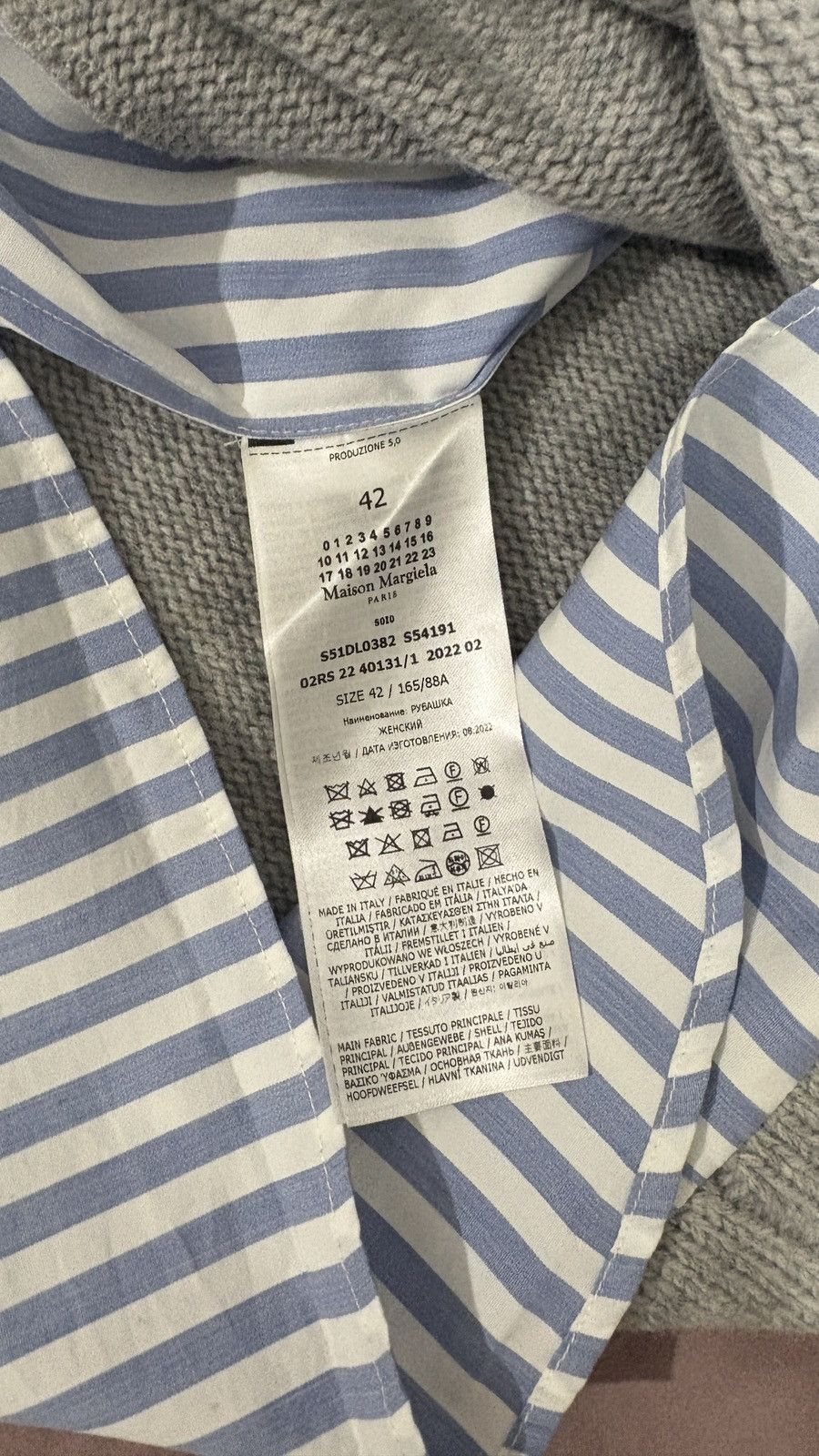 Maison Margiela Maison Margiela Spliced knit-detail shirt Size M / US 6-8 / IT 42-44 - 8 Thumbnail