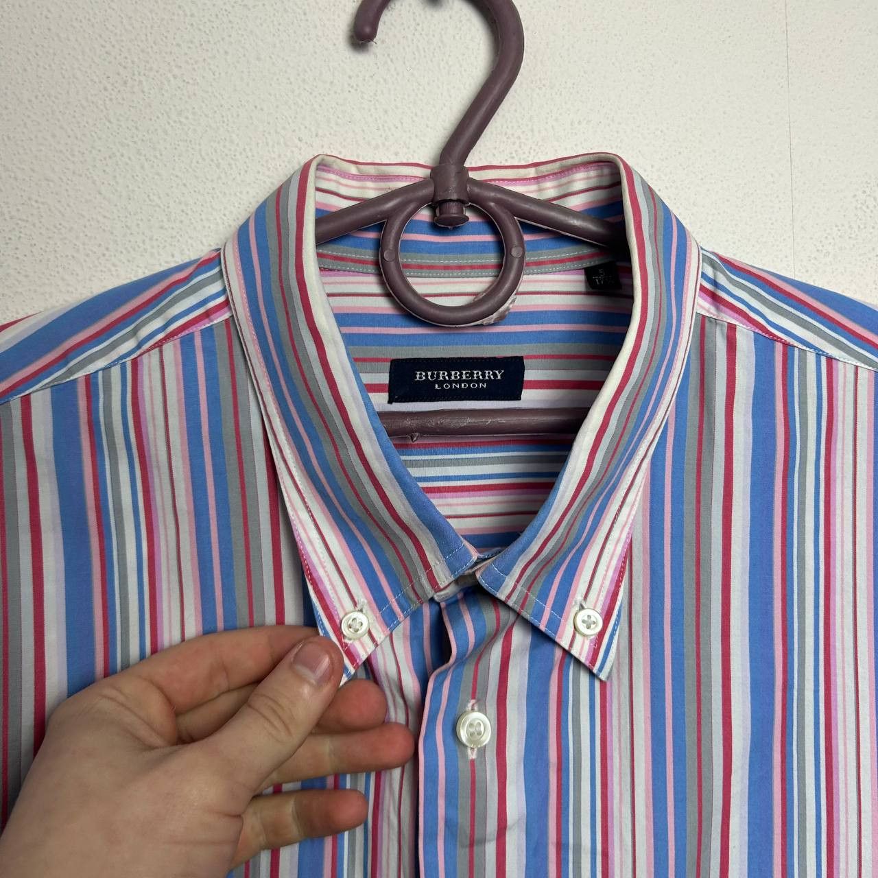 Burberry Luxury Burberry Small logo Basic designer button shirt Size US XL / EU 56 / 4 - 7 Thumbnail