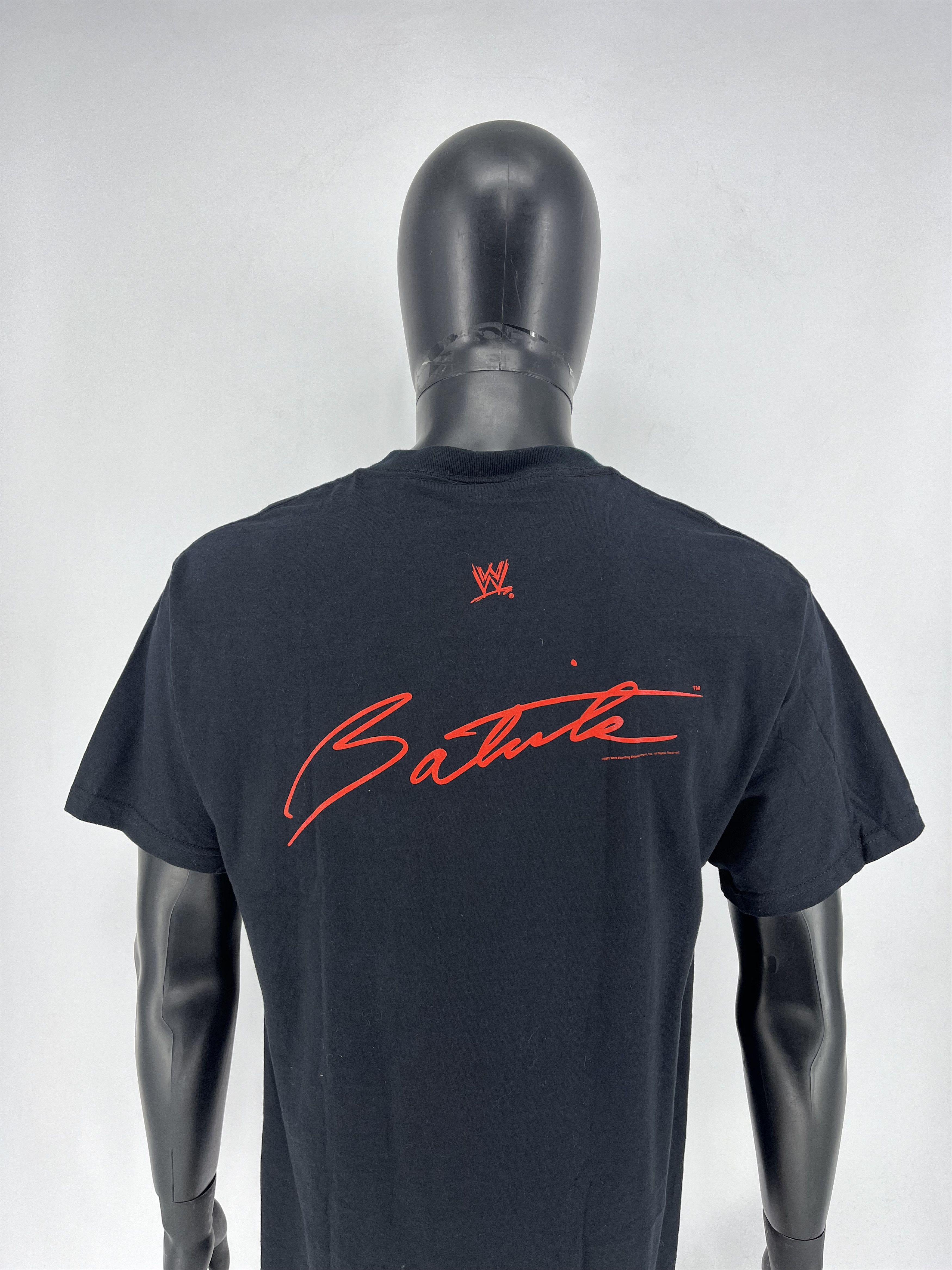 WWE × WWF Vintage WWE DAVID BATISTA SIGNATURE 2007 Wresting Tshirt Size US L / EU 52-54 / 3 - 10 Thumbnail