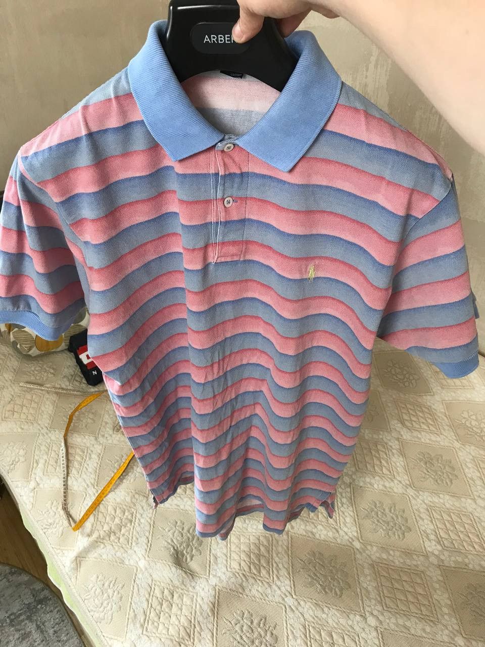 Polo Ralph Lauren 🔥 Vintage Polo Ralph Lauren Striped Gradient Polo Shirt Tee Size US L / EU 52-54 / 3 - 6 Thumbnail