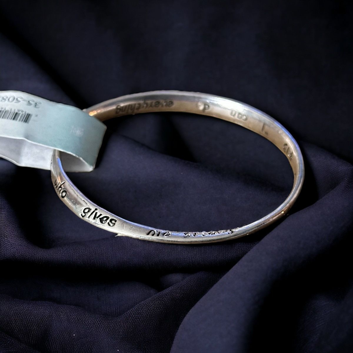 Other Philippines 4:13 silver Mobius twisted bangle bracelet Size ONE SIZE - 2 Thumbnail