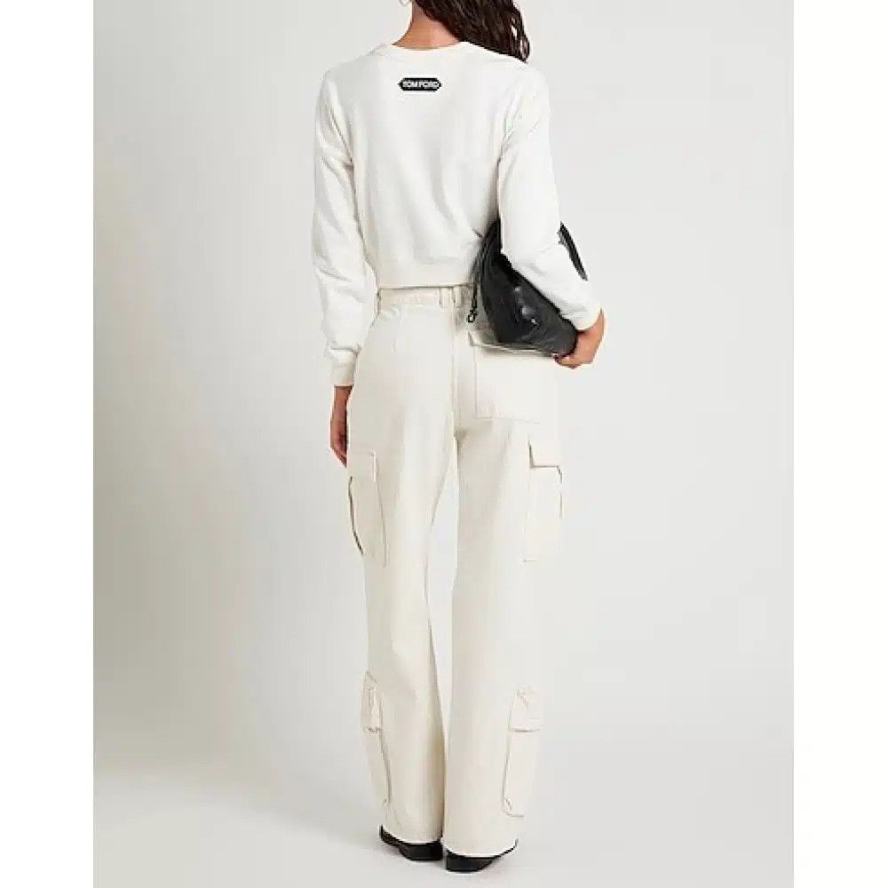 Tom Ford o1loc1c0525 FLJ055 Cotton Sweatshirt in White Size L / US 10 / IT 46 - 4 Thumbnail