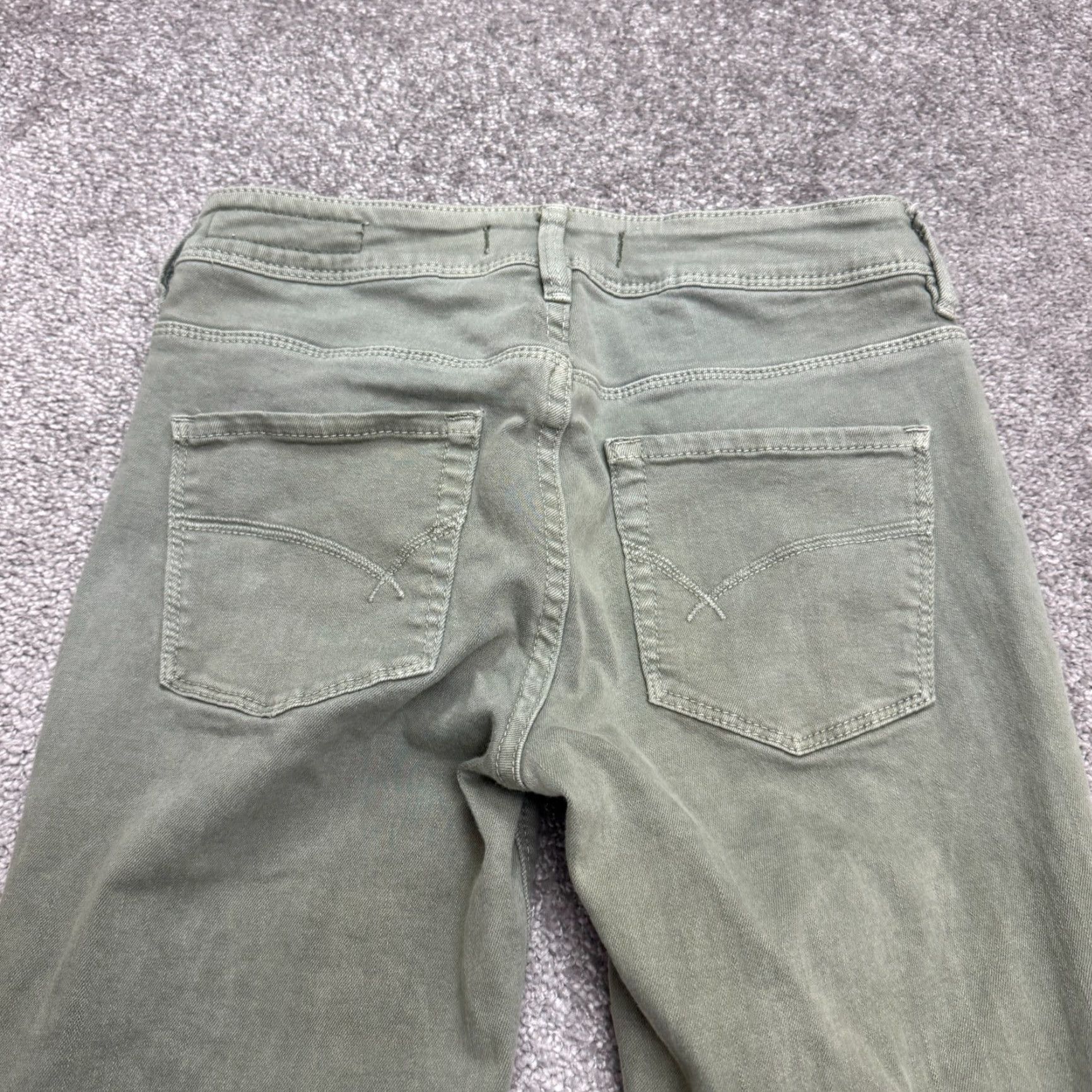 Vintage Bullhead Jeans High Rise Skinny Denim Green 26x27 Adult Regular 26 Green 5-Pocket Womens Size 25" / US 0 / IT 36 - 4 Thumbnail
