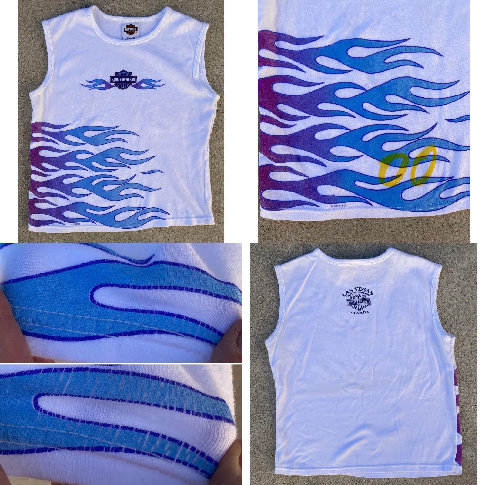 Harley Davidson VINTAGE Harley-Davidson Cropped Tank Top Women L USA Flame 2002 Las Vegas Stratman L Size L / US 10 / IT 46 - 10 Thumbnail