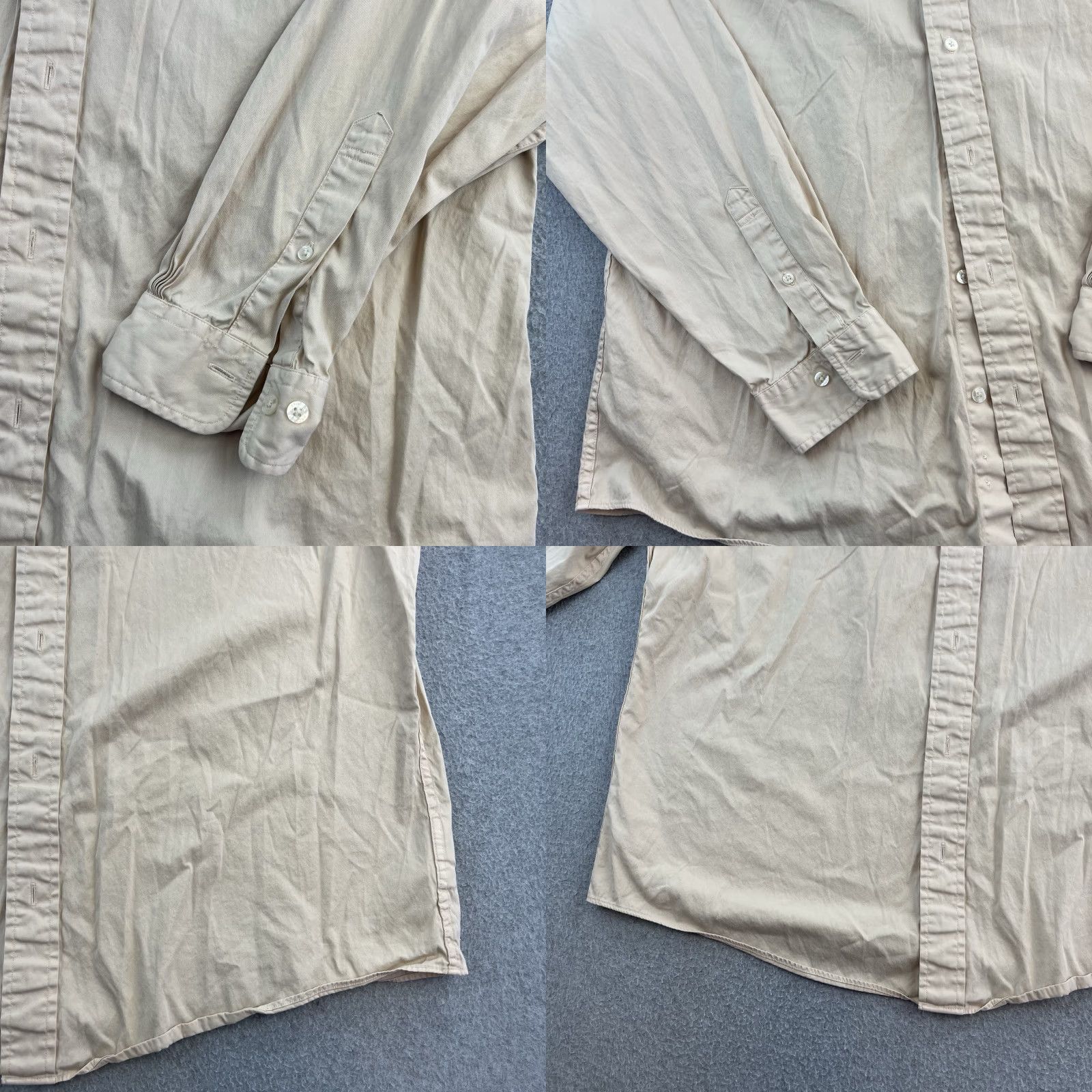 Brooks Brothers Brooks Brothers Regent Dress Shirt Mens XL Beige Long Sleeve Button Up Adult Size 46R - 8 Thumbnail