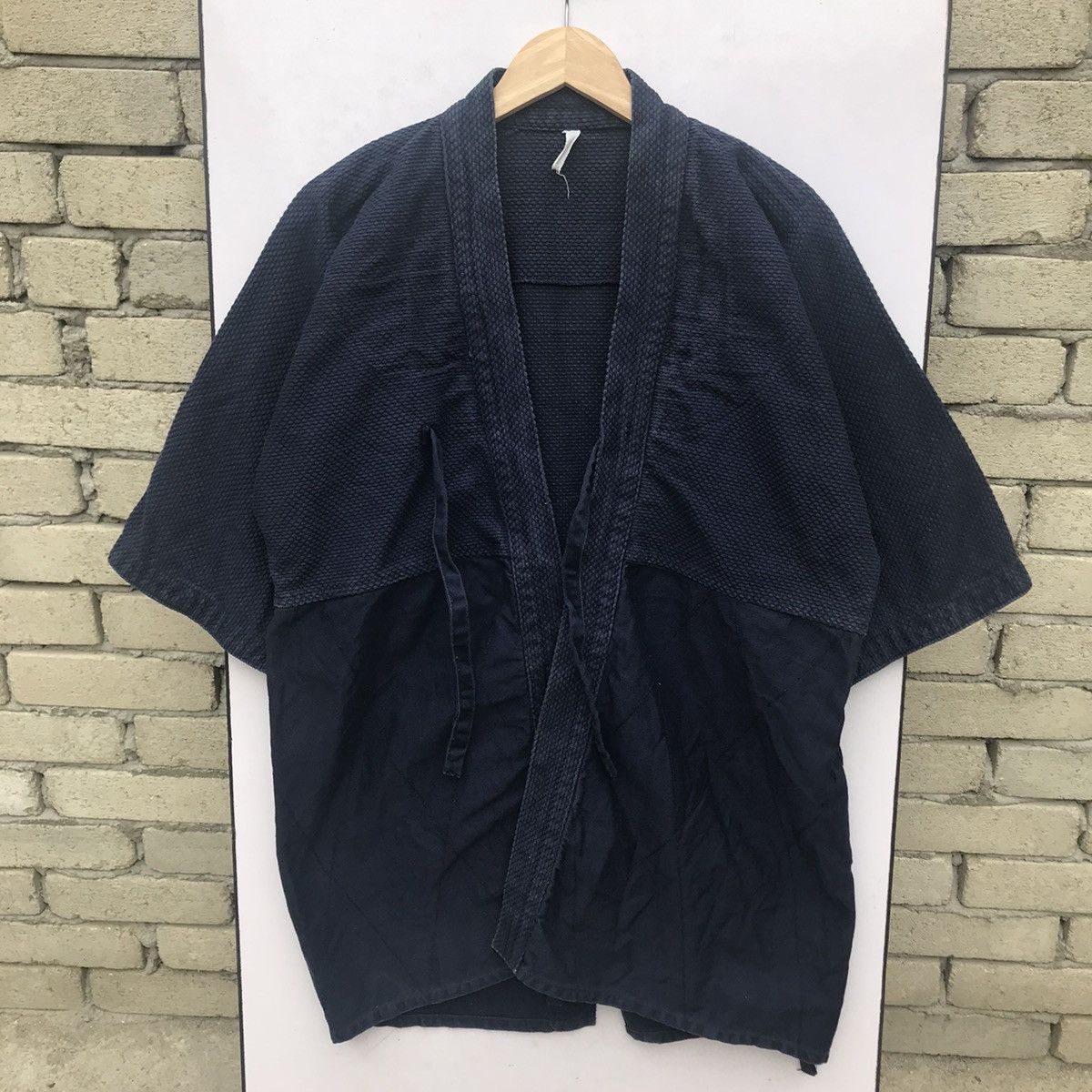 Vintage Vintage Kimono Blue Indigo Sashiko Style Size US L / EU 52-54 / 3 - 4 Thumbnail