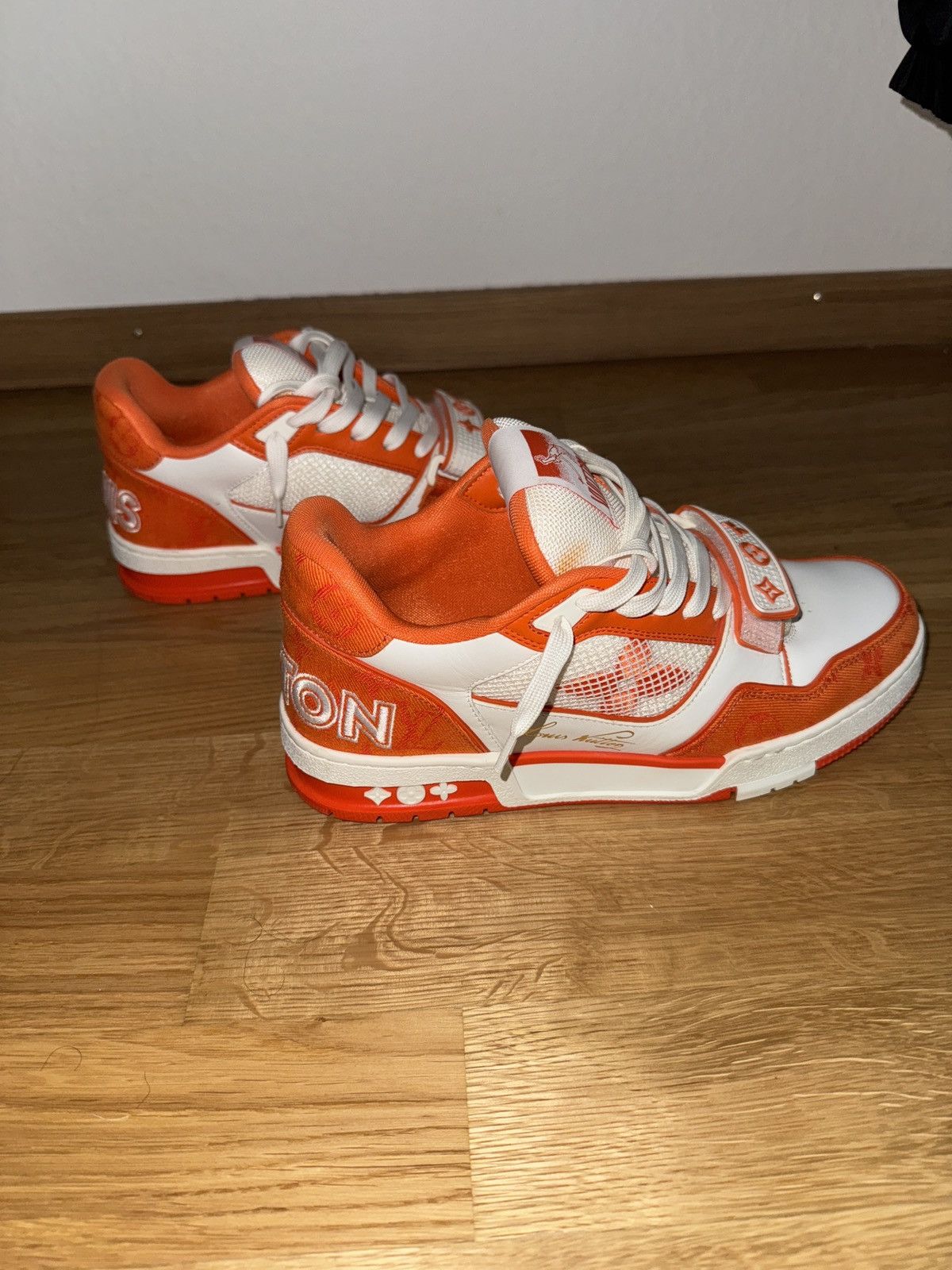 Louis Vuitton Louis Vuitton Sneaker Monogramm Denim Orange Size US 7 / EU 40 - 10 Thumbnail