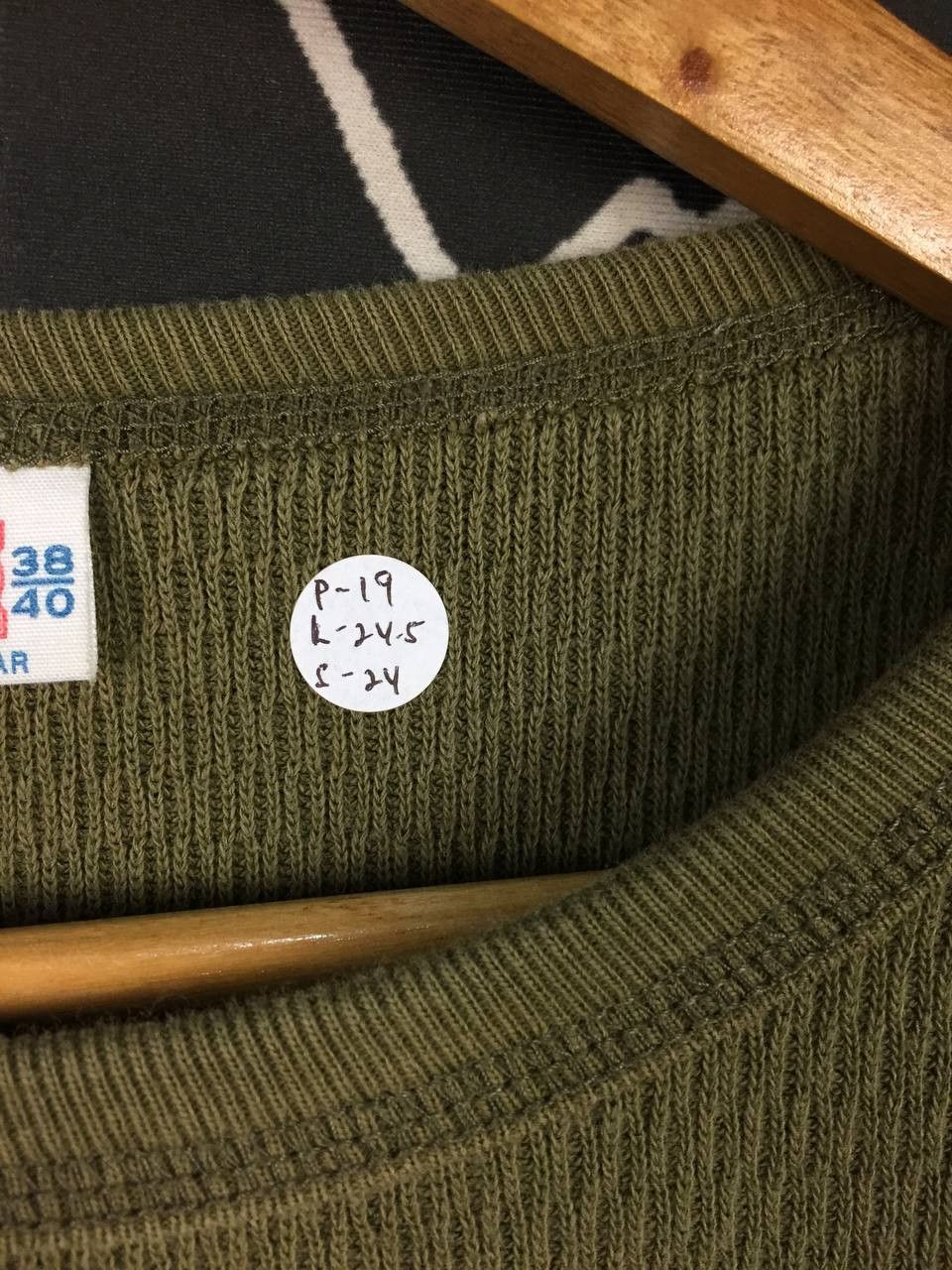 Vintage Hanes Sportswear BZD Army Waffle Knit Thermal Longsleeve Tee Size US M / EU 48-50 / 2 - 12 Thumbnail