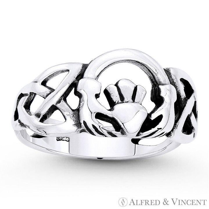 Other Irish Claddagh Heart & Triquetra Ring in 925 Sterling Silver Size ONE SIZE - 1 Preview
