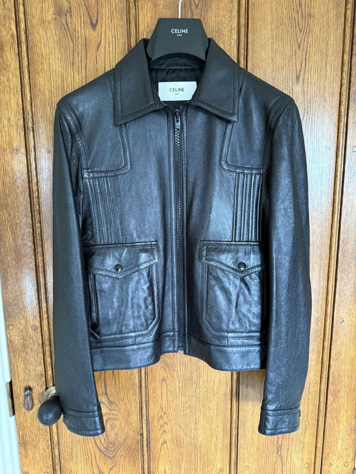 Celine Celine Paul blouson leather aviator jacket Hedi Slimane 48 Size US M / EU 48-50 / 2 - 4 Thumbnail