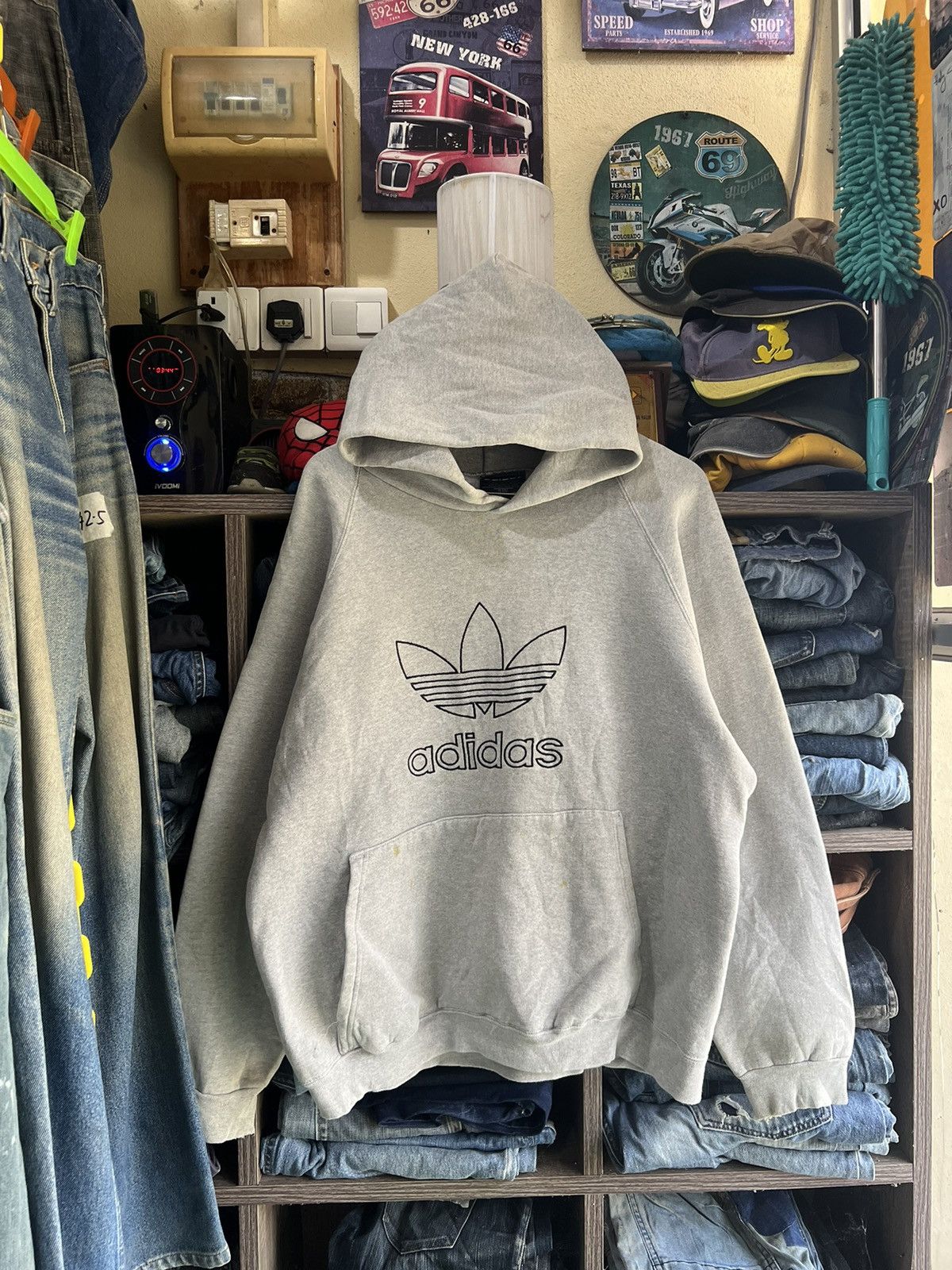 Adidas 🔥Vintage Adidas Trefoil Made in Usa Hoodies Size US XL / EU 56 / 4 - 1 Thumbnail