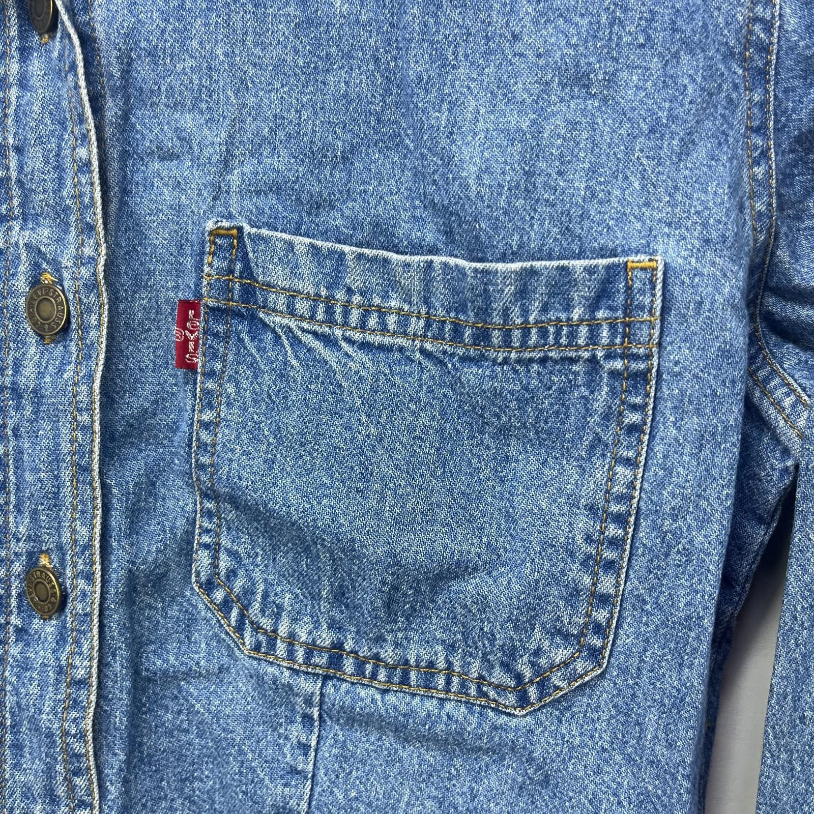 Levi's Vintage 90s Levis Button Up Long Sleeve Shirt Womens Medium Size M / US 6-8 / IT 42-44 - 3 Thumbnail