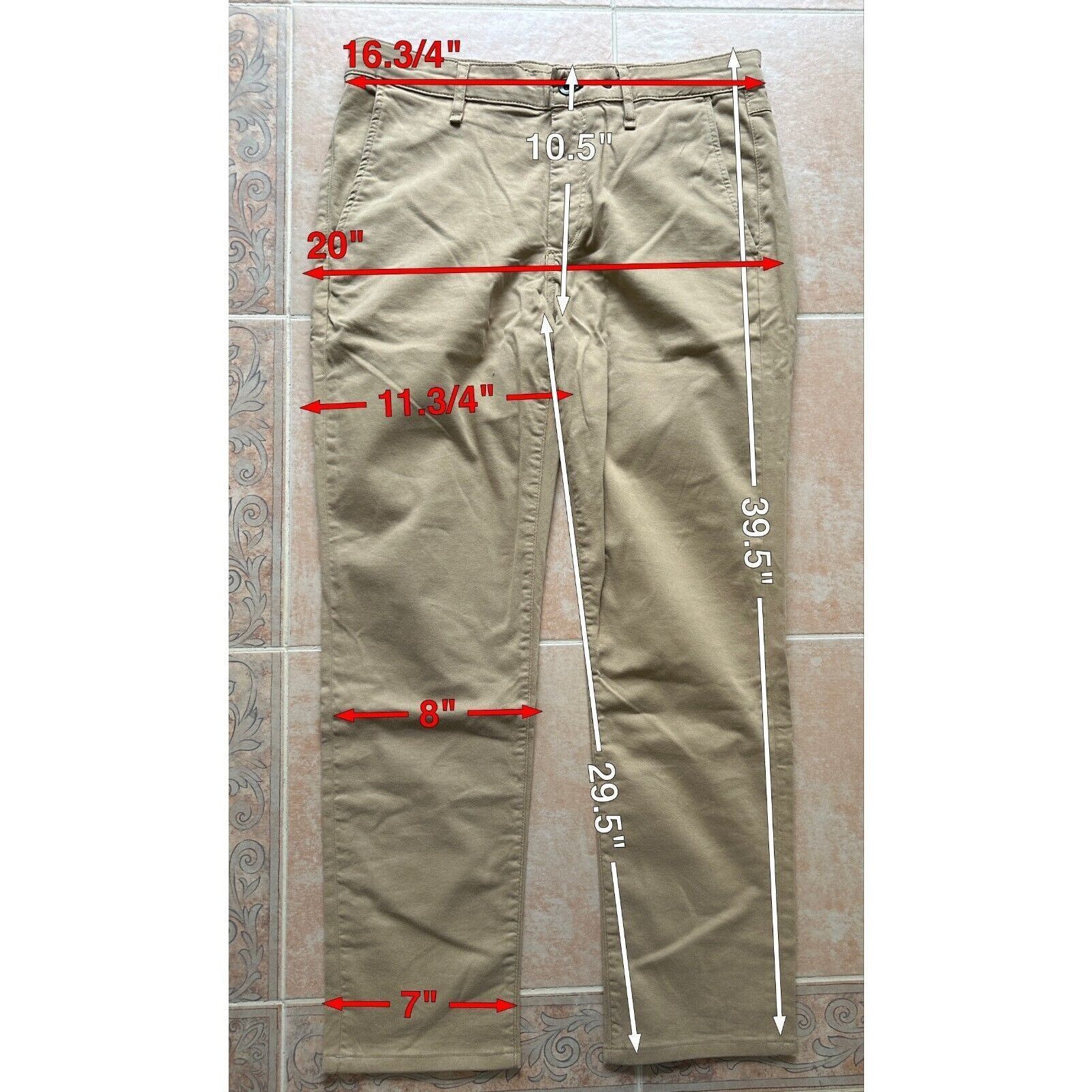 Rag & Bone Rag & Bone Fit Stretch Twill Chino Men 32 Cornstalk Pant Size US 32 / EU 48 - 2 Thumbnail