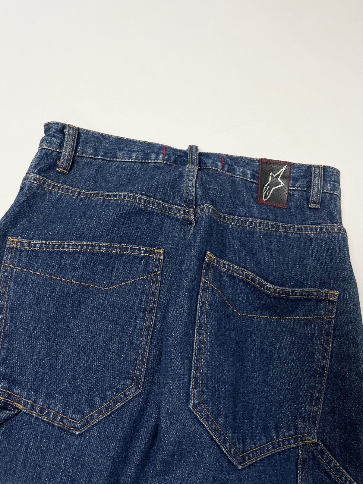 Alpinestars AlpineStars 💥 Blue Denim Y2K Racing Carpenter Work Jeans Size 28" / US 6 / IT 42 - 14 Thumbnail