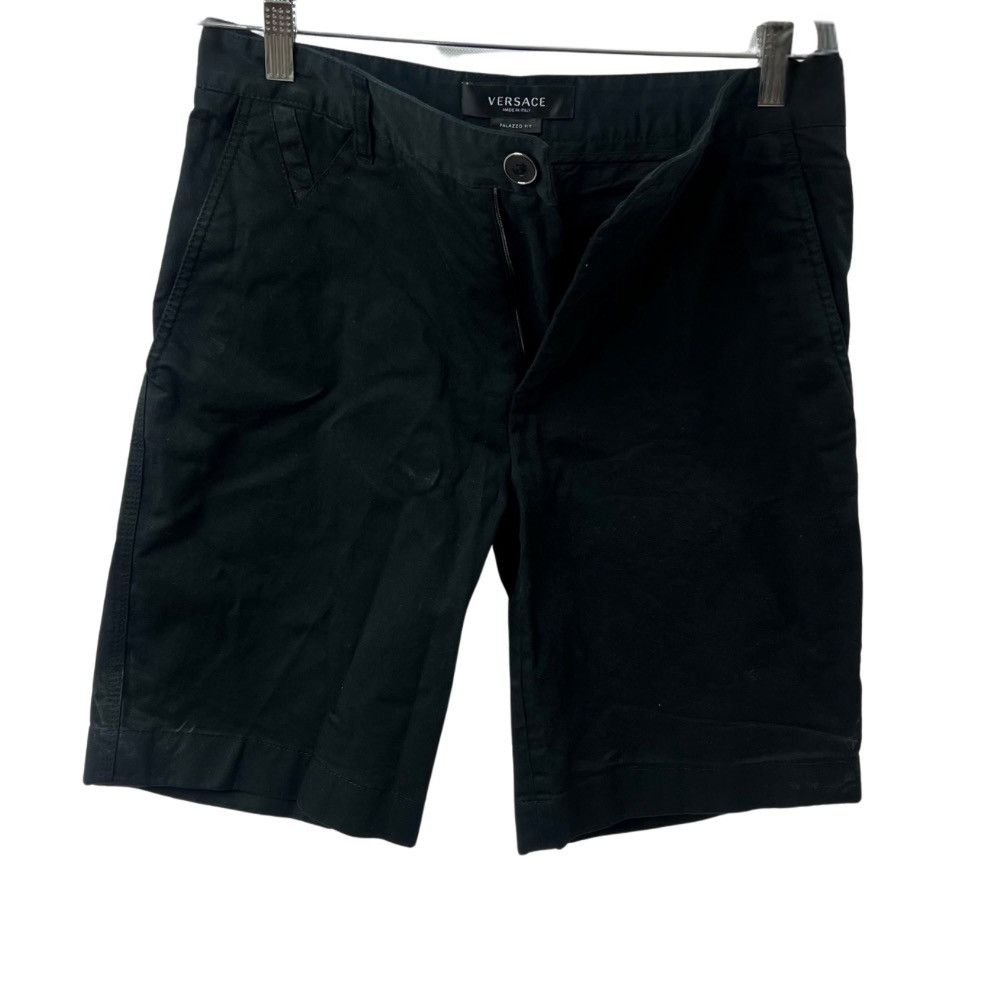 Versace Versace Palazzo Fit Black Short Size US 31 - 1 Thumbnail