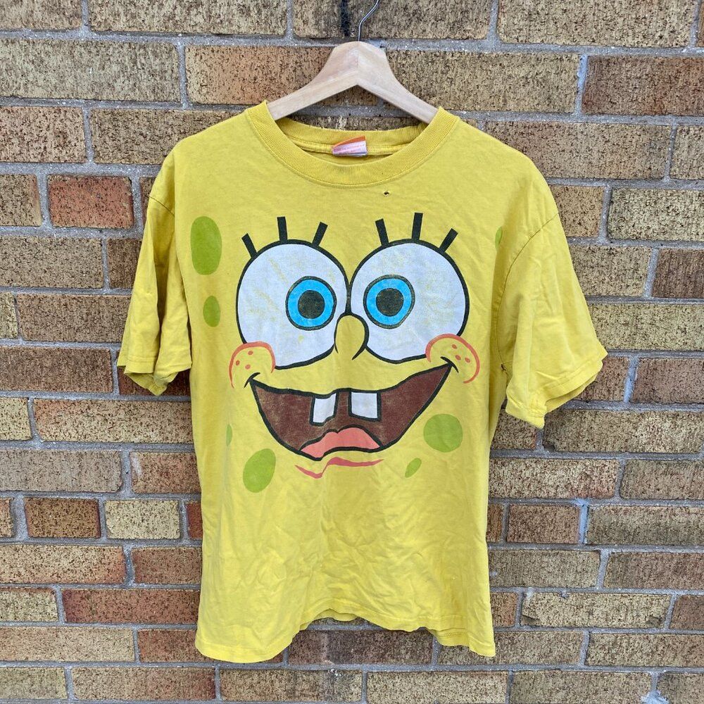 Nickelodeon × Vintage Vintage 2002 Nickelodeon Spongebob Squarepants Promo T Shir Size US L / EU 52-54 / 3 - 2 Thumbnail