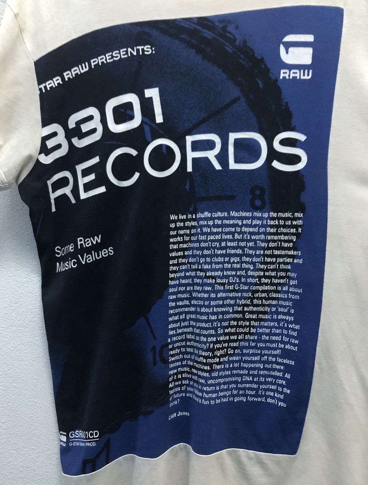 G-Star Vintage G-Star Raw 3301 Records T-Shirt Size US L / EU 52-54 / 3 - 3 Thumbnail