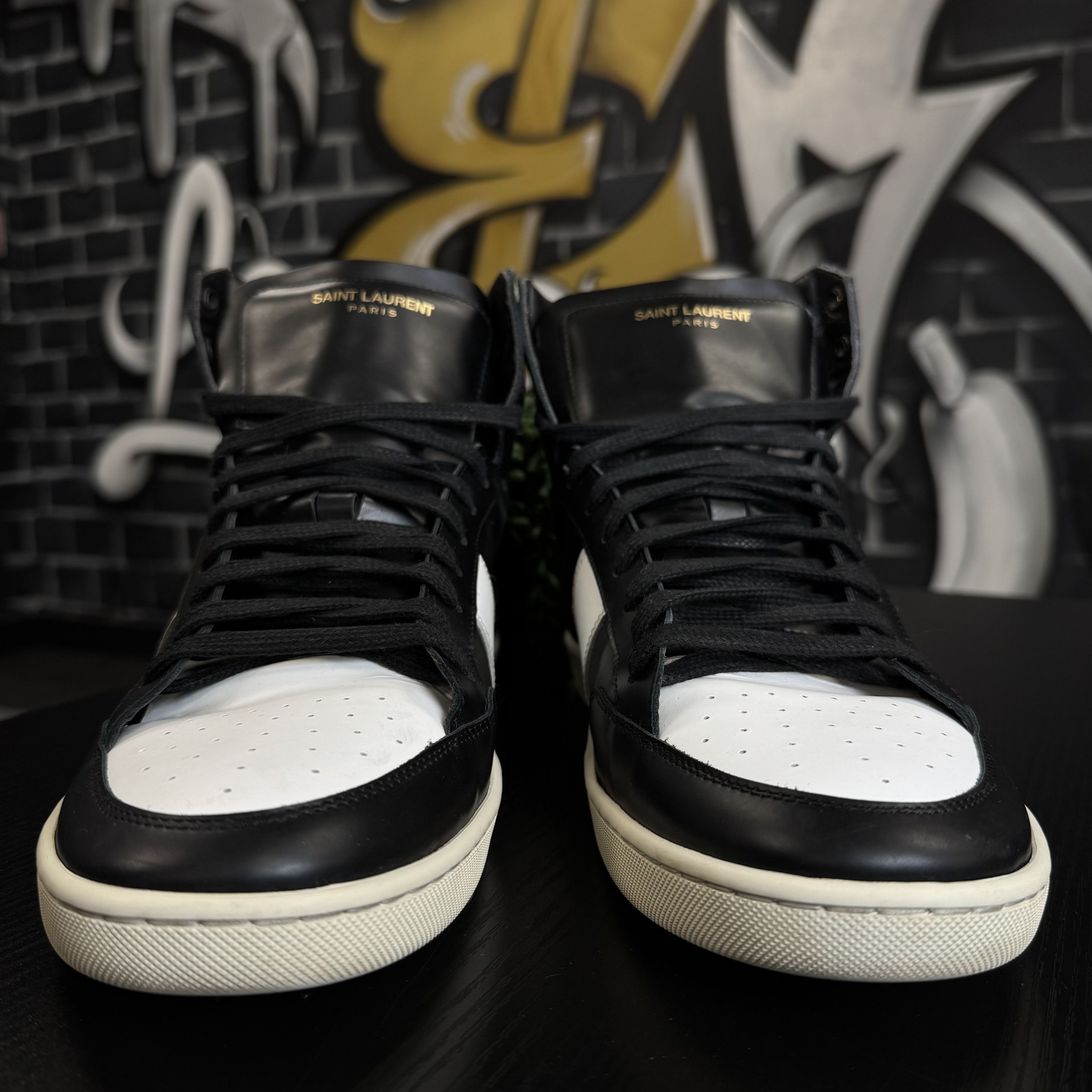 Saint Laurent Paris SAINT LAURENT SL-10H WHITE BLACK Size US 12 / EU 45 - 2 Thumbnail