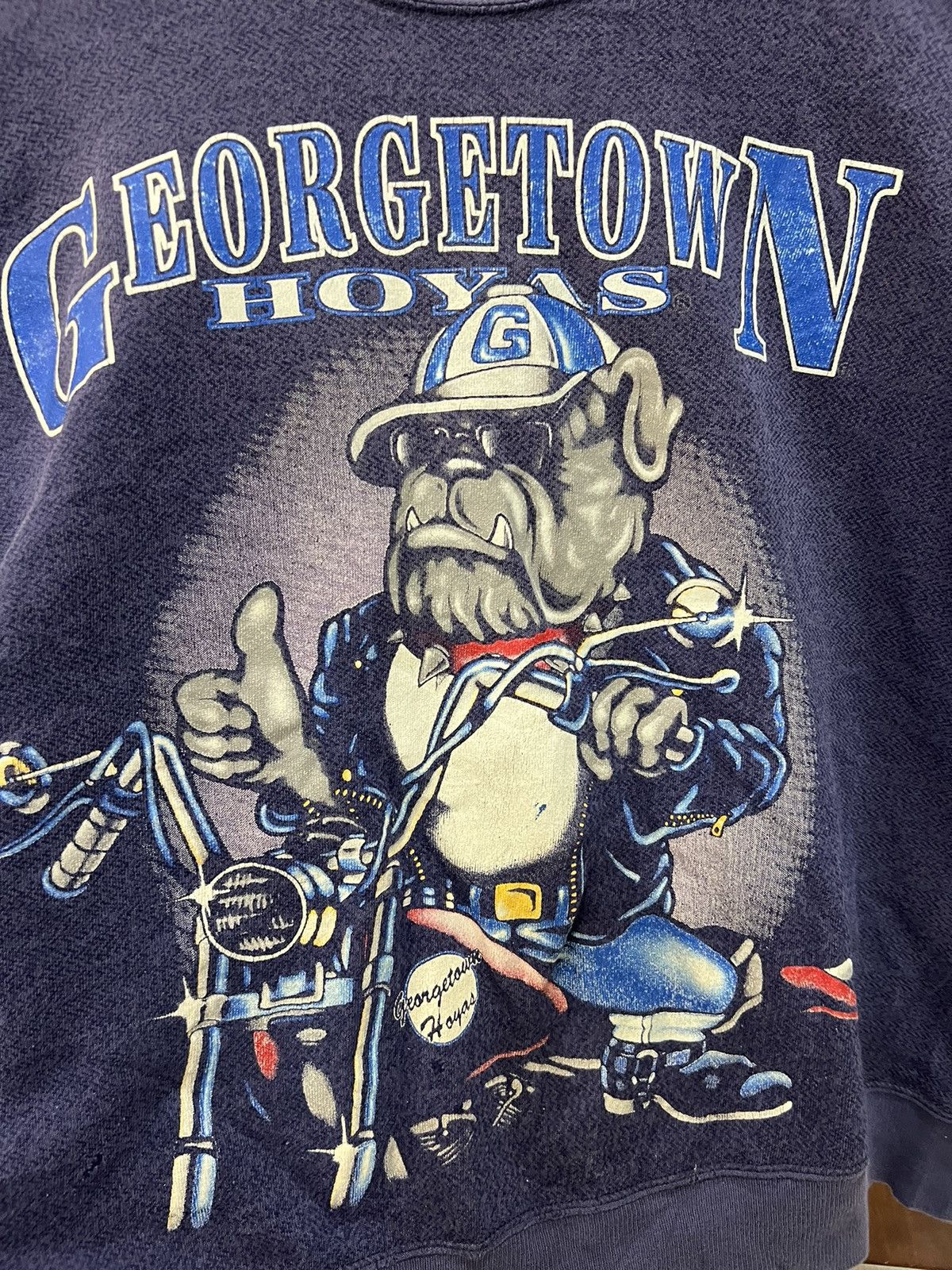 Vintage Vintage 80’s Georgetown Hoyas Sweatshirt Size US XL / EU 56 / 4 - 2 Thumbnail