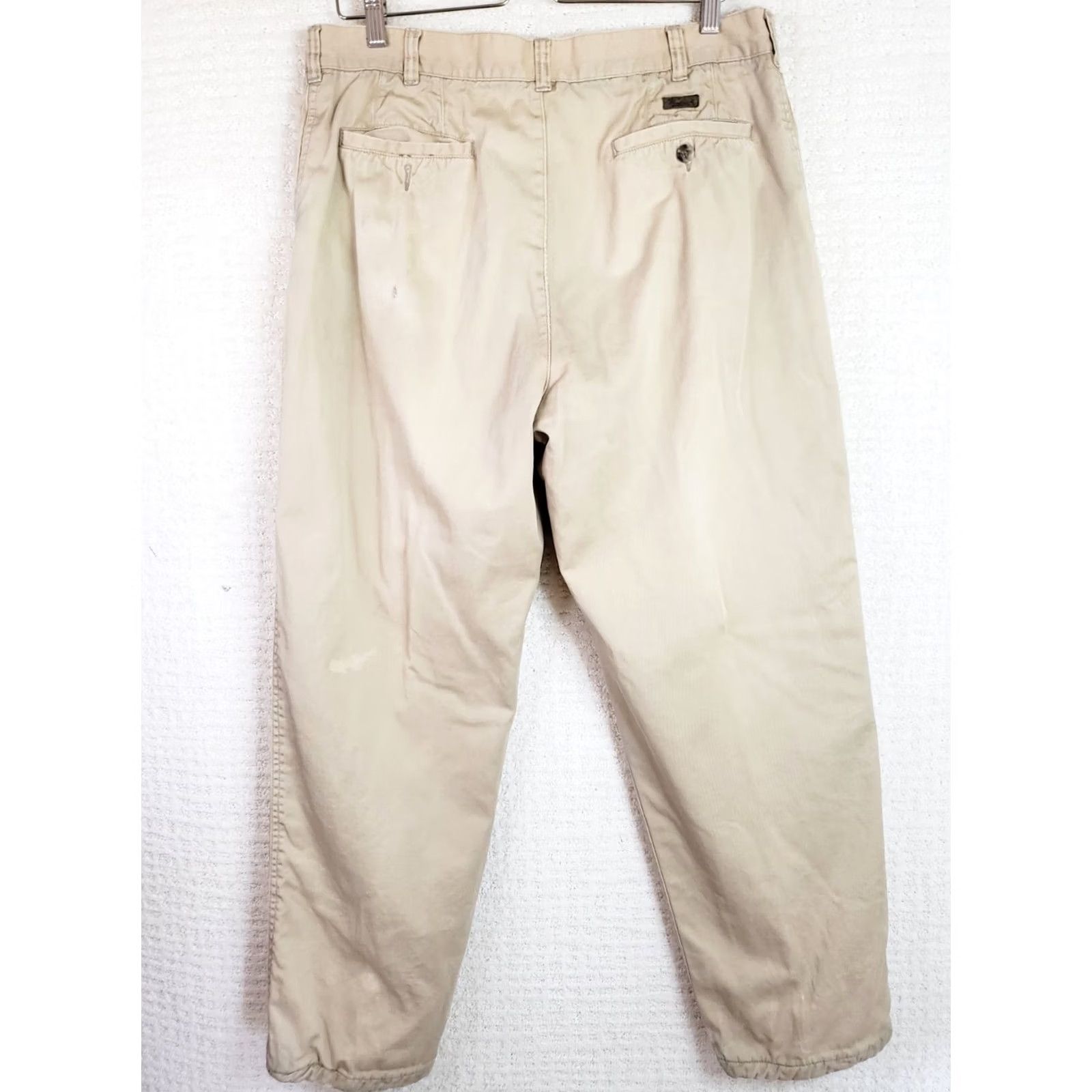 Vintage VINTAGE Woolrich Pants Men 34x29.5" Khaki Flannel Lined Workwear 90s Size US 34 / EU 50 - 7 Thumbnail