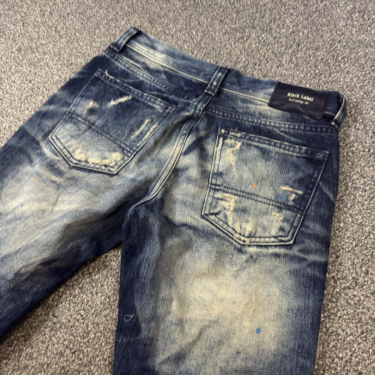 Black Label Distressed Black Label Paint Destroy Denim Jeans Amiri Style Size US 30 / EU 46 - 9 Thumbnail