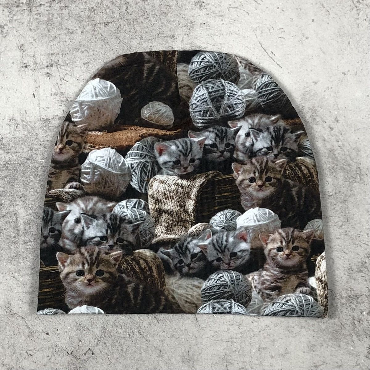 Vintage Made In Jail Kittens Beanie Hat AOP Krimprod Sweden Prison Size ONE SIZE - 6 Thumbnail