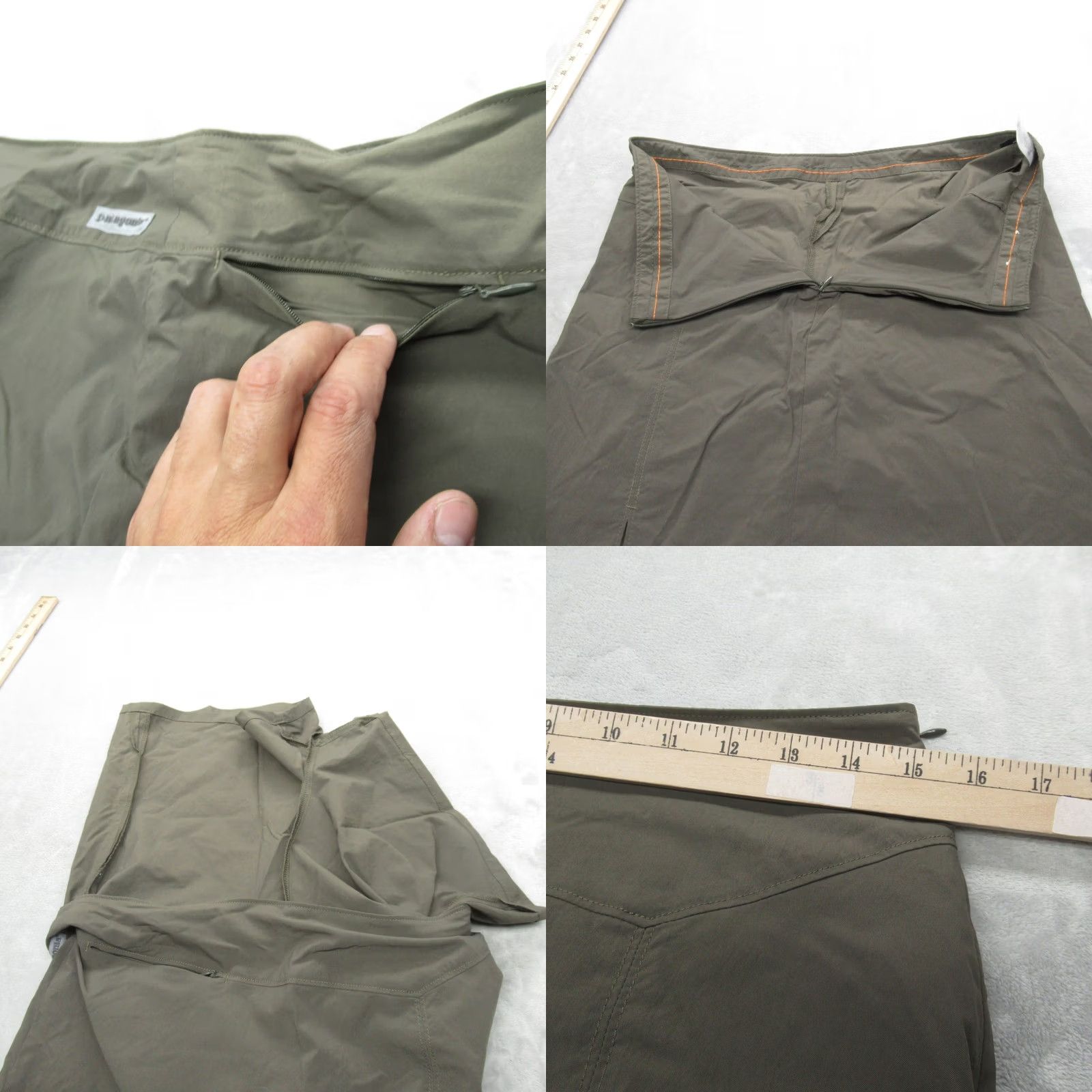 Patagonia VINTAGE Patagonia Skirt Womens 12 Nylon Green Short Liner Casual Continental Hideaway Size 34" / US 12 / IT 48 - 8 Thumbnail