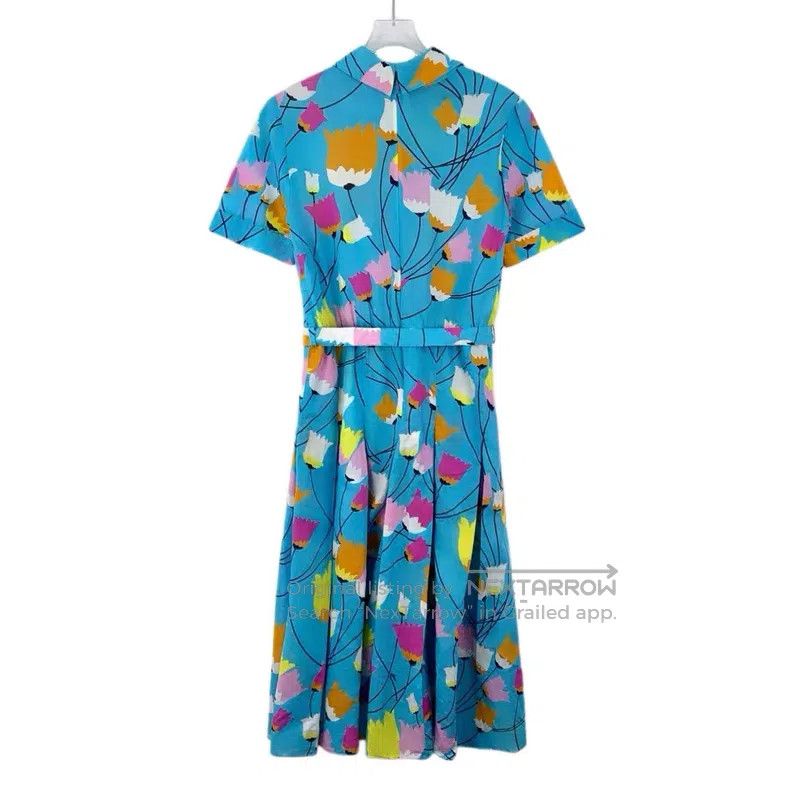 Gucci Gucci Borderless Overture Blue Floral Print Cotton Lapel S Size XS / US 0-2 / IT 36-38 - 2 Thumbnail