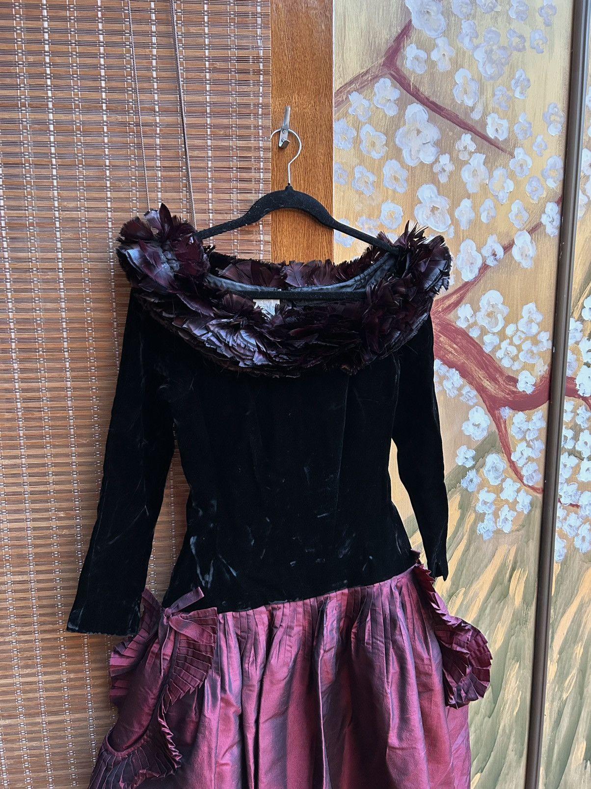 Nina Ricci Vintage Nina Ricci Haute Boutique Velvet Silk Maxi Dress Size XS / US 0-2 / IT 36-38 - 6 Thumbnail