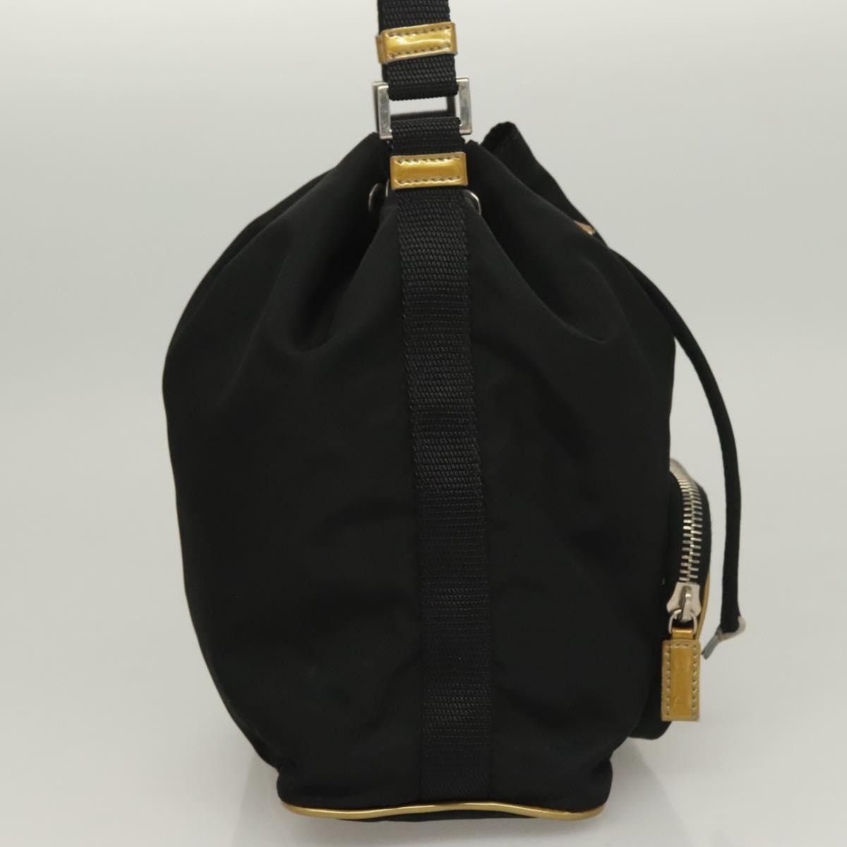 Prada PRADA Hand Bag Nylon Black Gold Size ONE SIZE - 5 Thumbnail