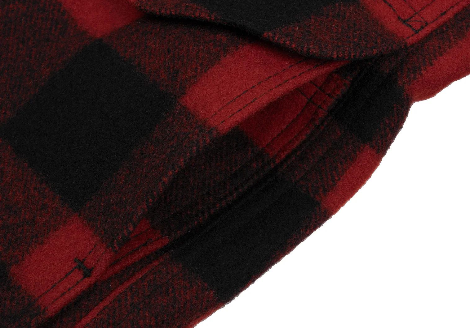 Junya Watanabe Red and Black Gingham Check Leather Elbow Patch Jacket Size US S / EU 44-46 / 1 - 11 Thumbnail