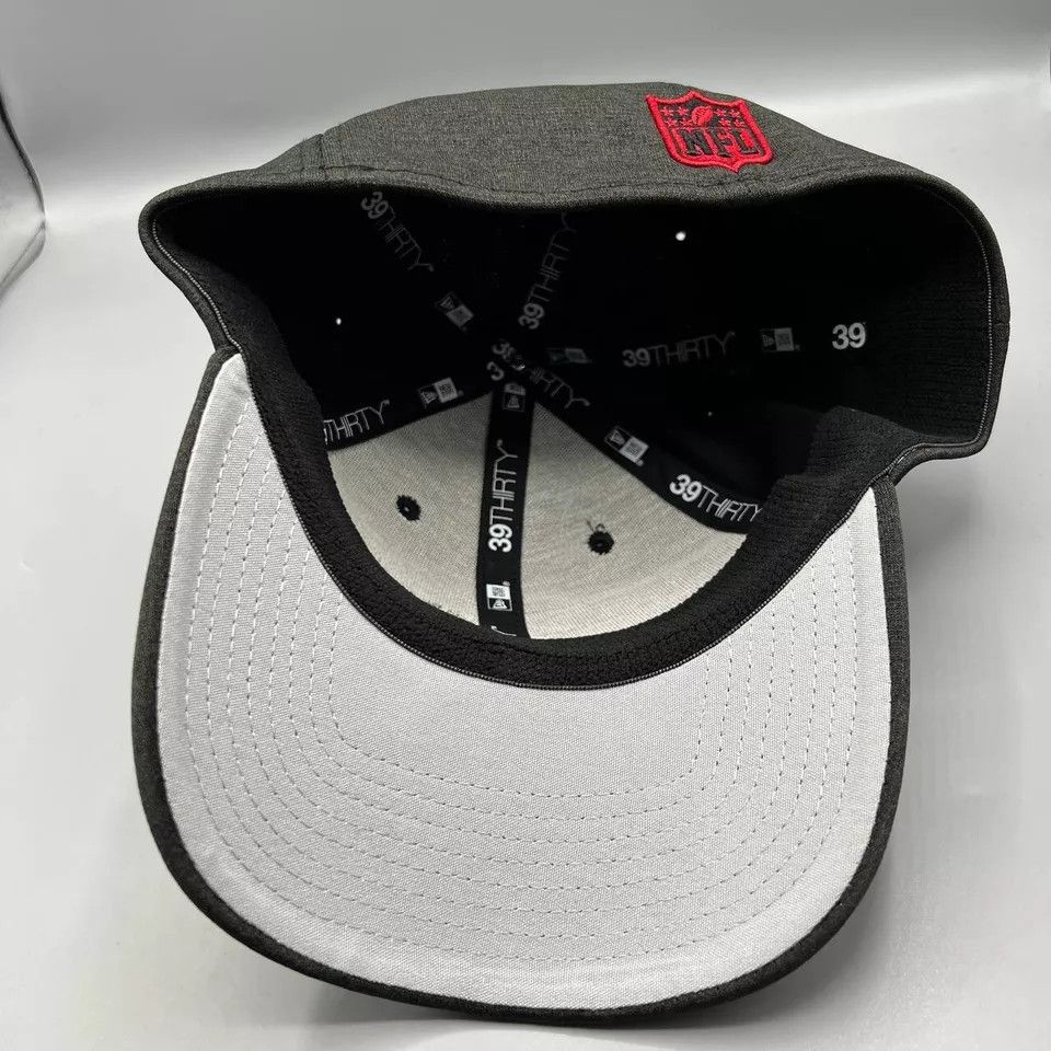 New Era Atlanta Falcons Hat Men M-L Gray Stretch Fitted Cap New Size ONE SIZE - 6 Thumbnail