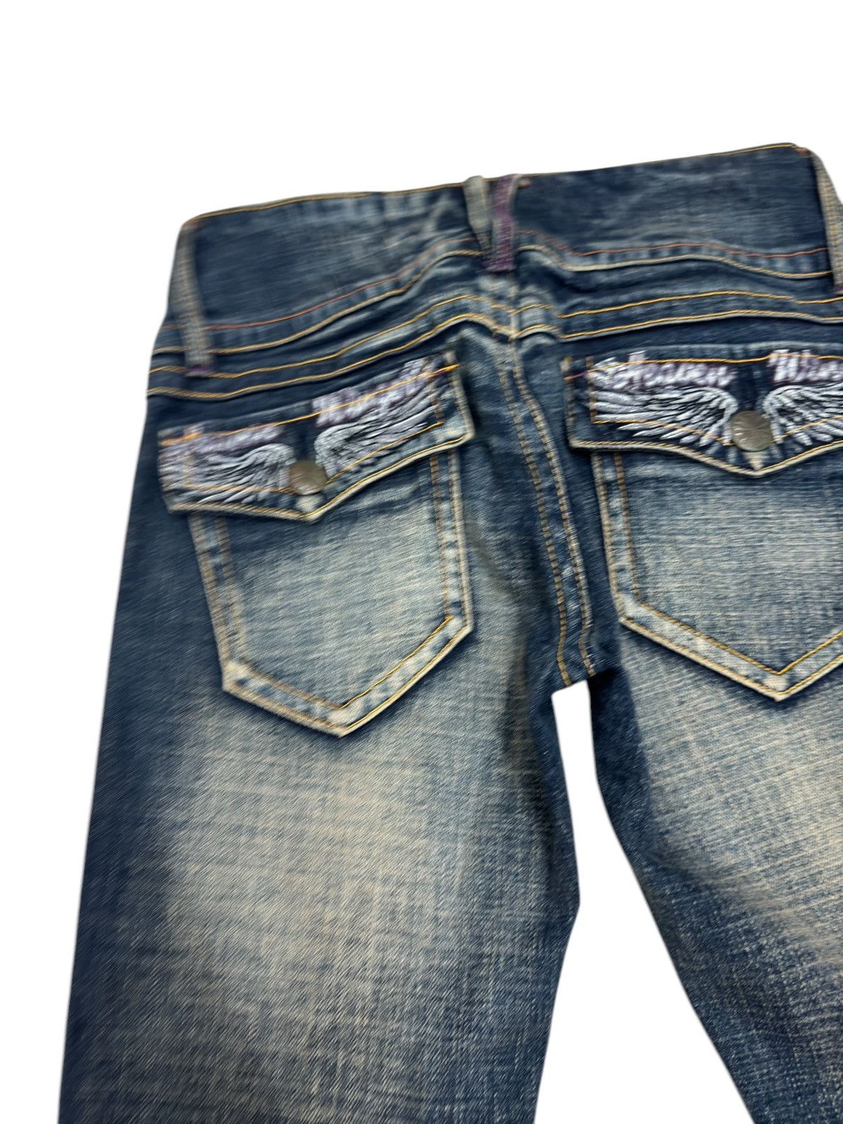Hysteric Glamour FLARED HEAVEN WINGER GOT WING POCKET MUD WASH DENIM Size US 27 - 13 Thumbnail