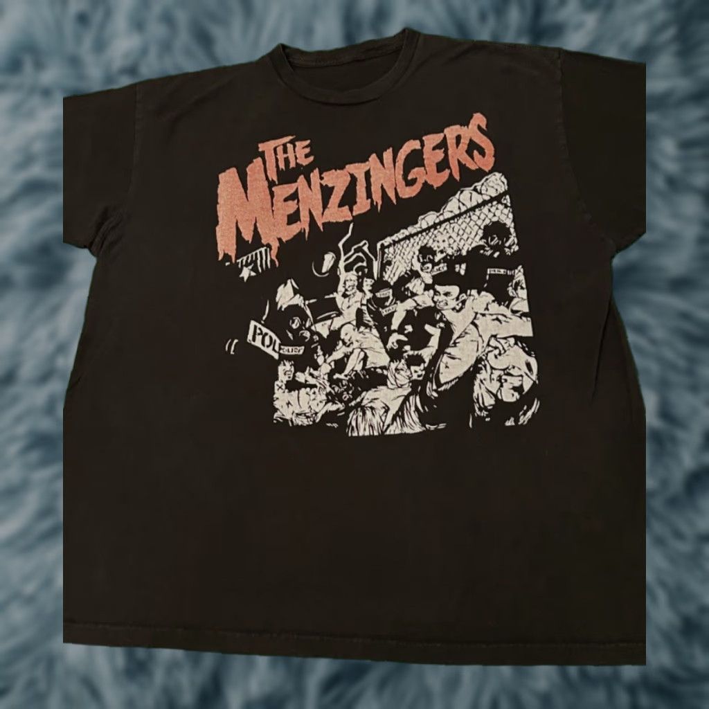 Vintage VINTAGE The Mezingers Band Tee Police Riot Shirt Mens XL Black Punk Rock 2000s Band Tee Mens XL Black Size US XL / EU 56 / 4 - 1 Thumbnail