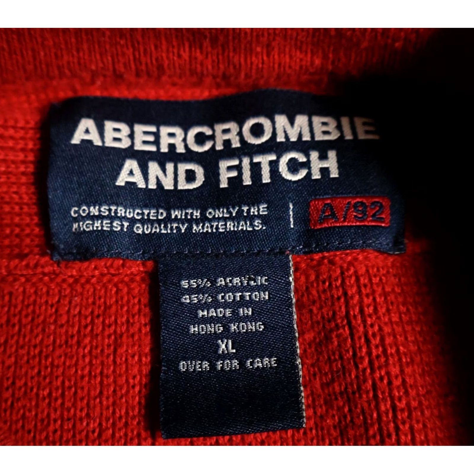 Abercrombie & Fitch VINTAGE Abercrombie & Fitch Sweater Men's XL Red Striped Knit Pullover Crew Neck 90s Hipster Retro Casual Size US XL / EU 56 / 4 - 3 Thumbnail