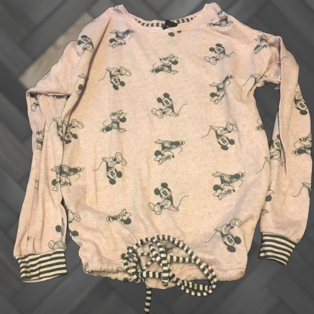 Disney Disney Mickey Mouse Pink Long Sleeve Pullover Blouse S Women Size Pink Long Sleeve Oversized Soft Size S / US 4 / IT 40 - 1 Thumbnail