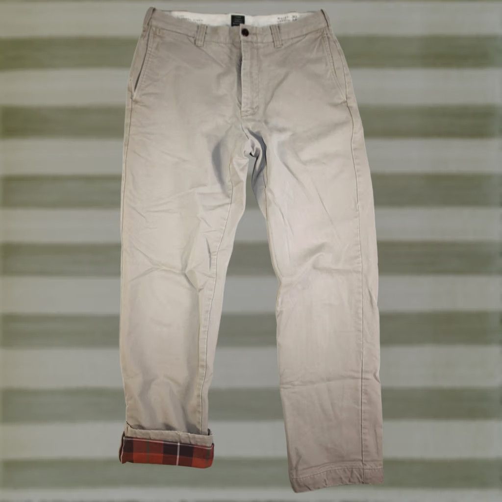 J.Crew J. Crew Pants Men’s 30x31 Flannel Lined Barracks Pant Chino Cotton Beige Size US 30 / EU 46 - 1 Thumbnail