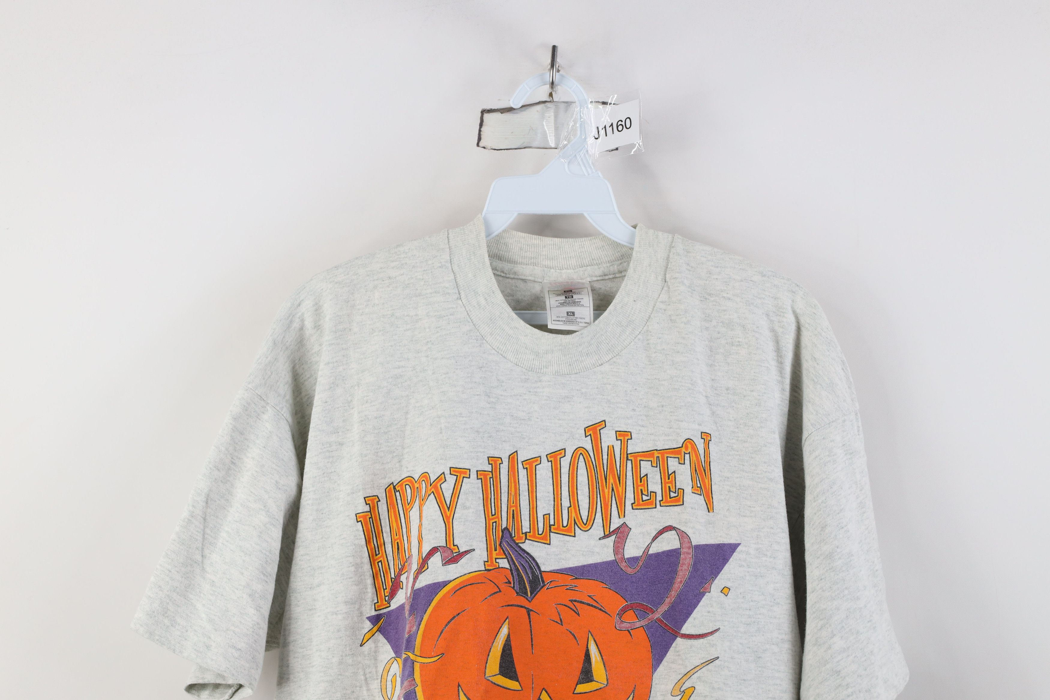 Vintage Vintage 90s Streetwear Halloween Short Sleeve T-Shirt Gray Size XL / US 12-14 / IT 48-50 - 2 Thumbnail